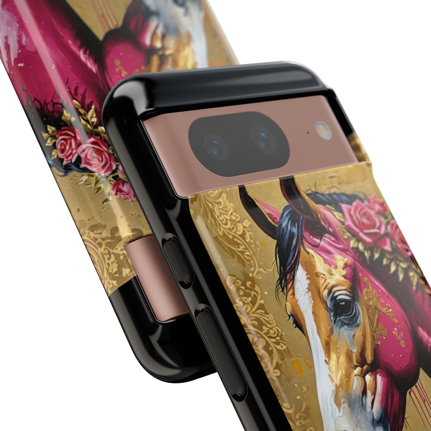 Phone Case - Elegant Horse Damask Design