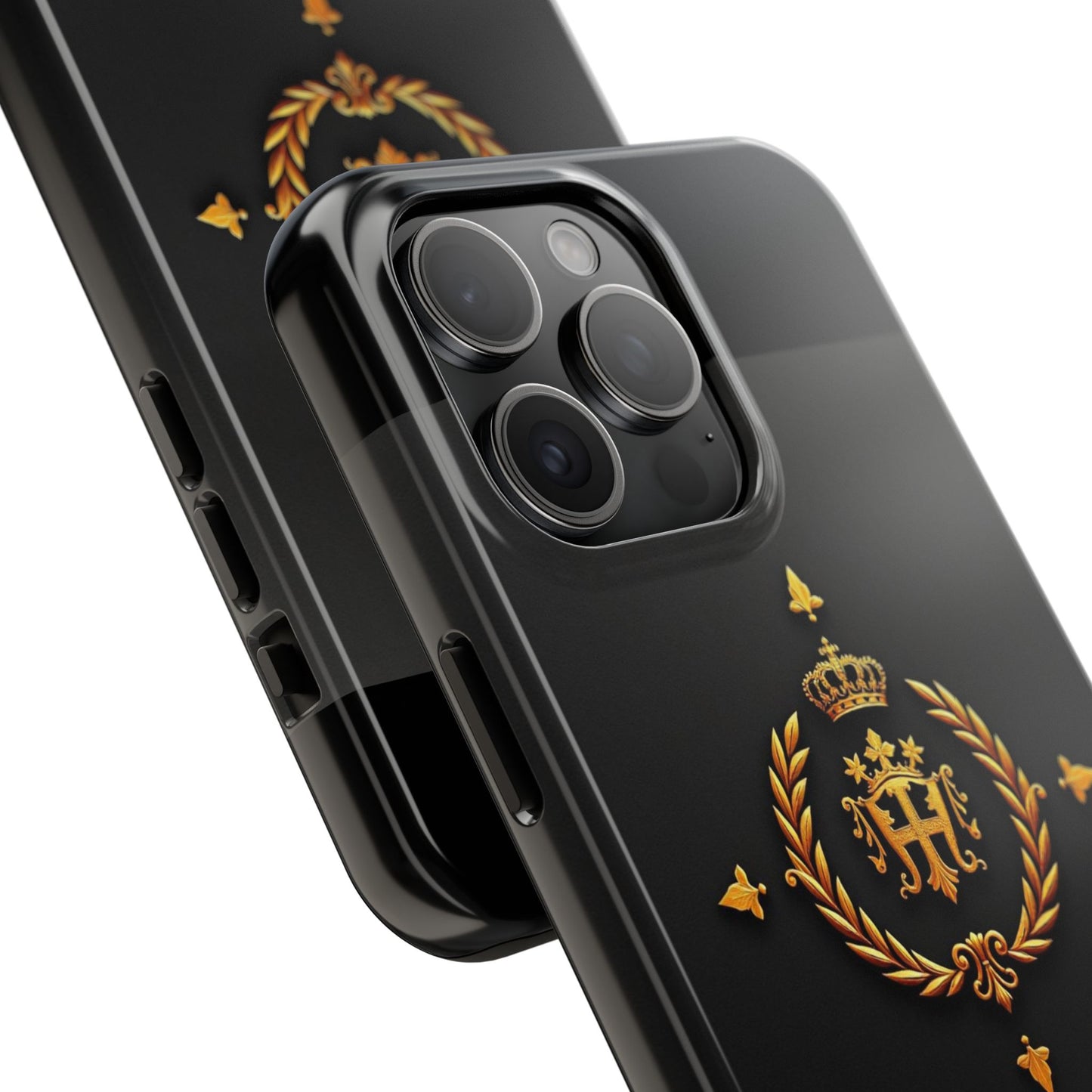 Luxurious Monarch Phone Case, Tough Phone Covers, Elegant Tech Accessories, Gold Crown Design, Stylish Gift for Him/Her - Gold Crest