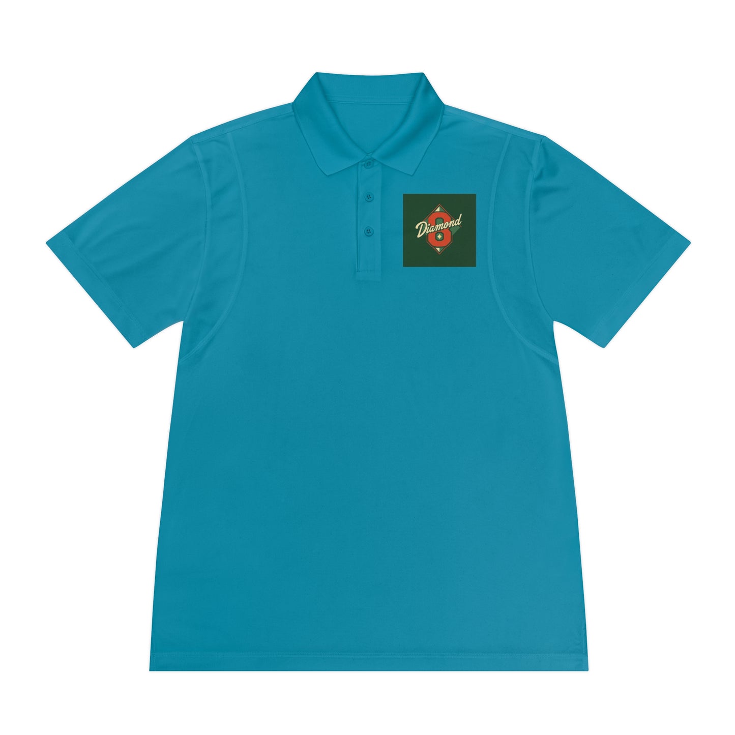 Men's Sport Polo Shirt with Green Design, Casual Wear, Gym Apparel, Outdoor Events, Golf Shirt, Father's Day Gift - Diamond 8