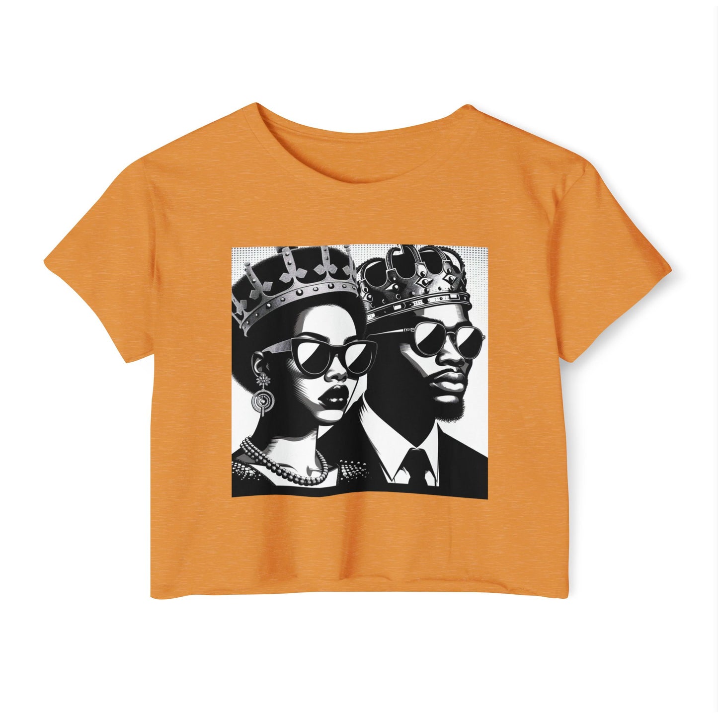 Crowned Kings Festival Crop Top | Stylish Women's Summer Tee, Music Festival Shirt, Streetwear, Boho Chic, Unique Graphic Top