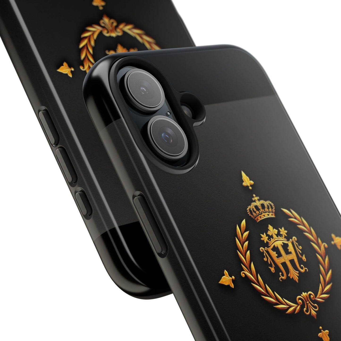 Luxurious Monarch Phone Case, Tough Phone Covers, Elegant Tech Accessories, Gold Crown Design, Stylish Gift for Him/Her - Gold Crest