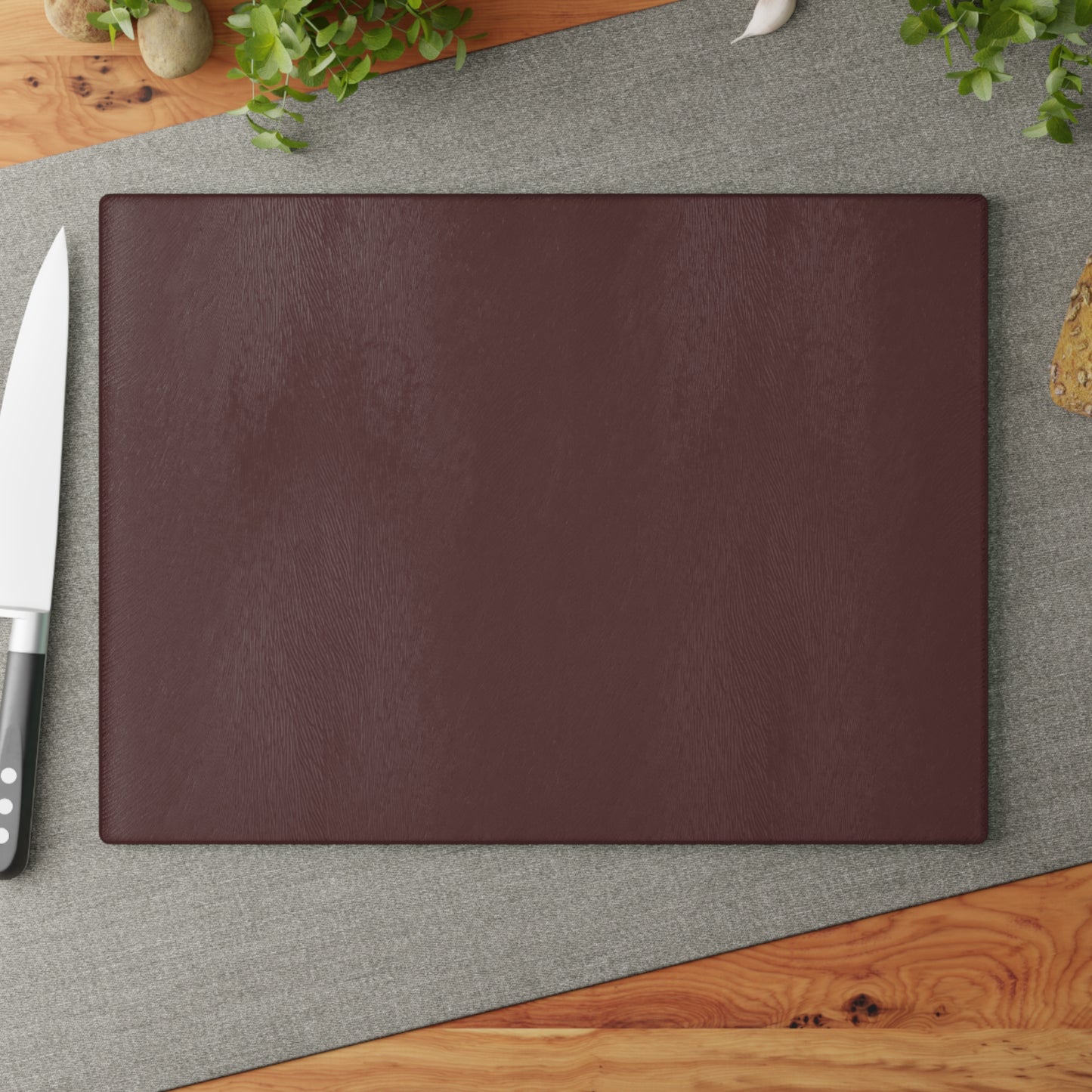Elegant Brown Merlot Glass Cutting Board - Perfect for Weddings, Housewarming, and Kitchen Decor, Cooking Gift, Personalized Kitchen Accessory