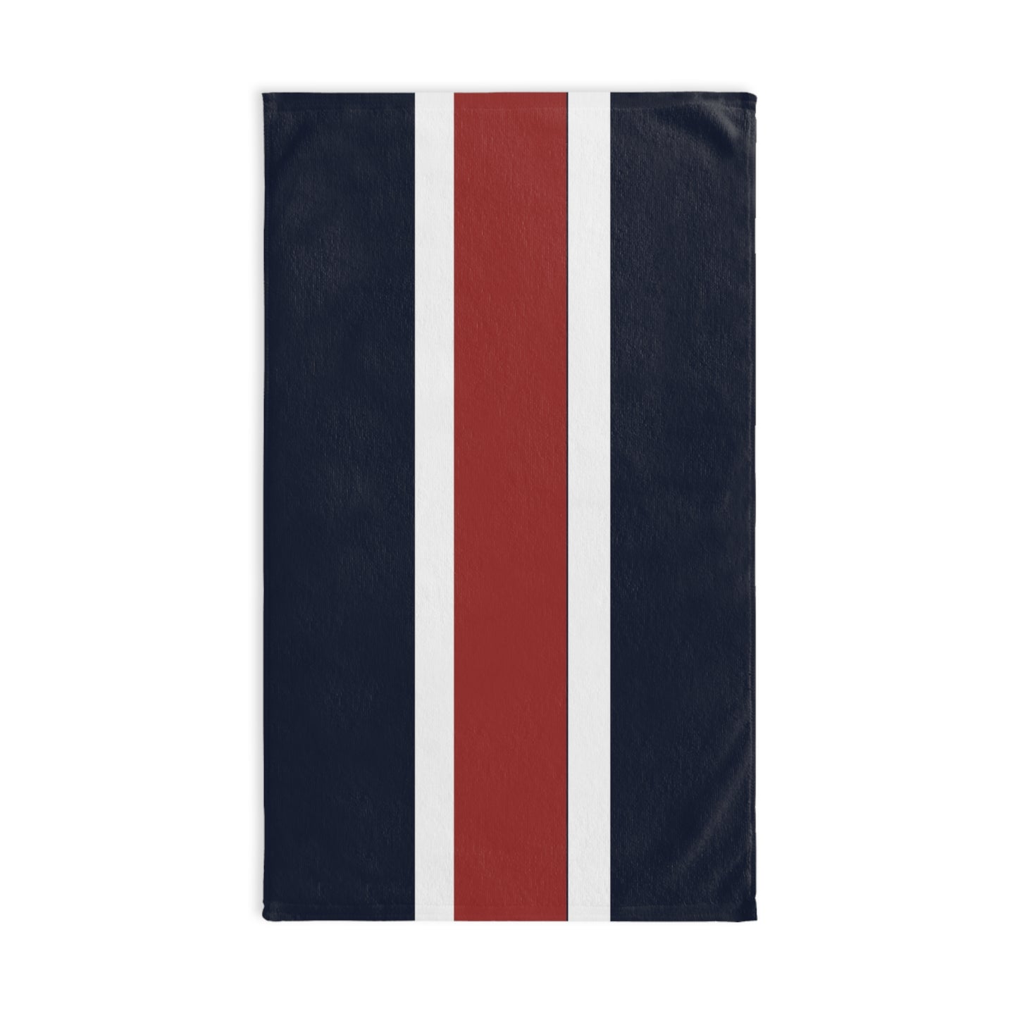 Lunar Midnight & Red-White Striped Stylish Striped Hand Towel, Modern Bathroom Decor, Kitchen Towel Gift, Eco-Friendly Linen, Unique Home Essentials, Nautical Vibe