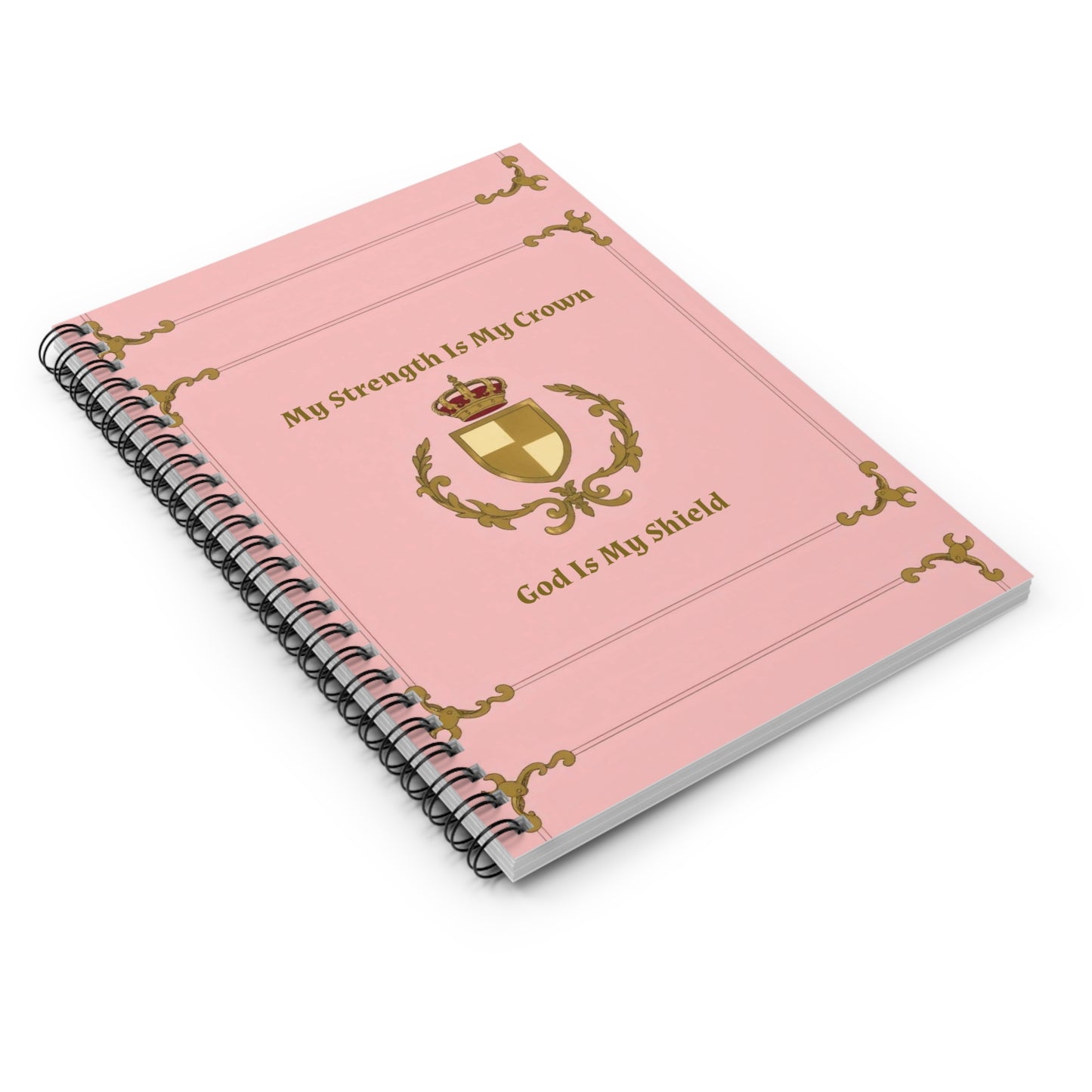 Crown & Crest Spiritual Quote Elegant Inspirational Spiral Notebook for Motivation and Affirmations, Perfect for Journaling, Gift for Her, College Supplies