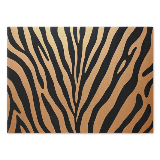 Elegant Zebra Print Cutting Board - Stylish Kitchen Essential