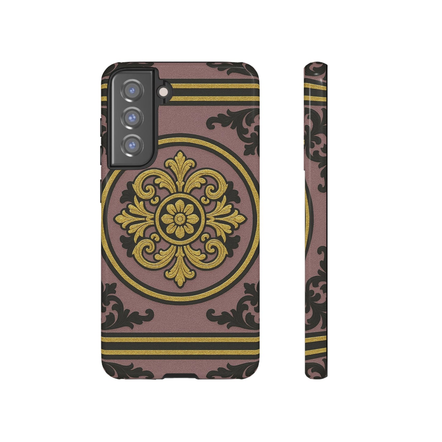 Gilded Mauve With Gold-Black Baroque Tough Cases