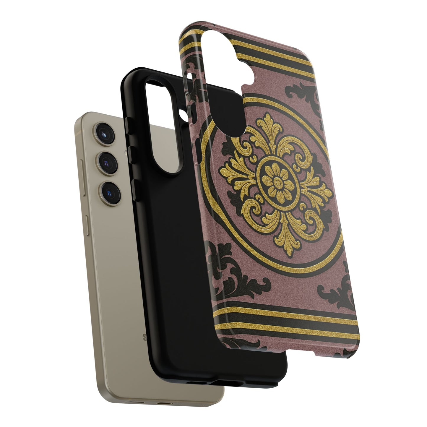 Gilded Mauve With Gold-Black Baroque Tough Cases