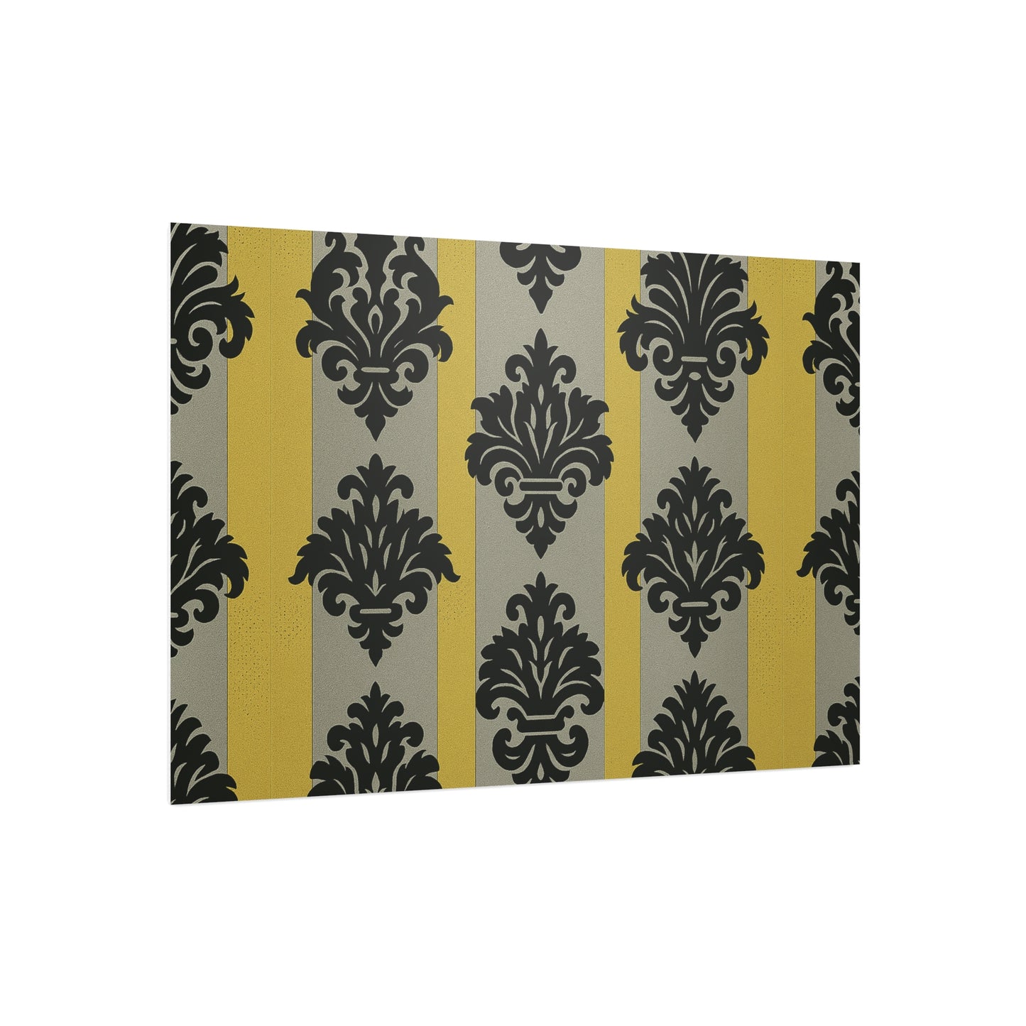 Stylish Foam Board, Elegant Decor Display, Home Office Organization, Craft Projects, Wedding Decor - Silver & Gold Striped Black Baroque