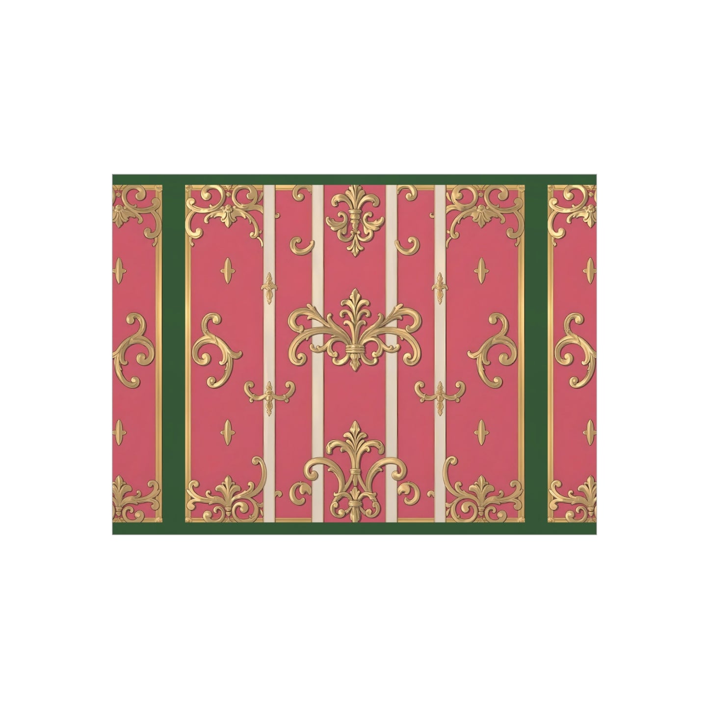 Elegant Green Border Pink & Gold Foam Board Decor - Party Backdrop, Art Display, Home Decor, Event Decoration, Wall Art