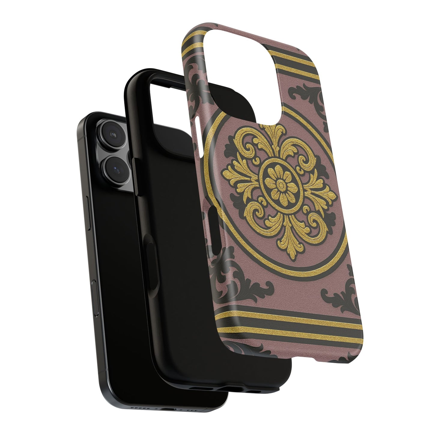 Gilded Mauve With Gold-Black Baroque Tough Cases