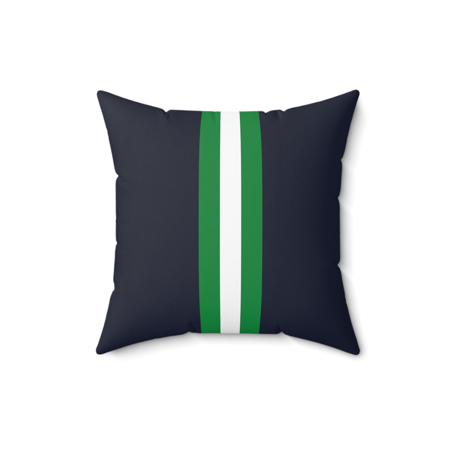Lunar Midnight & Green-White Striped Modern Stripe Decorative Throw Pillow, Home Decor, Living Room Accent, Gift for Her, Stylish Cushion