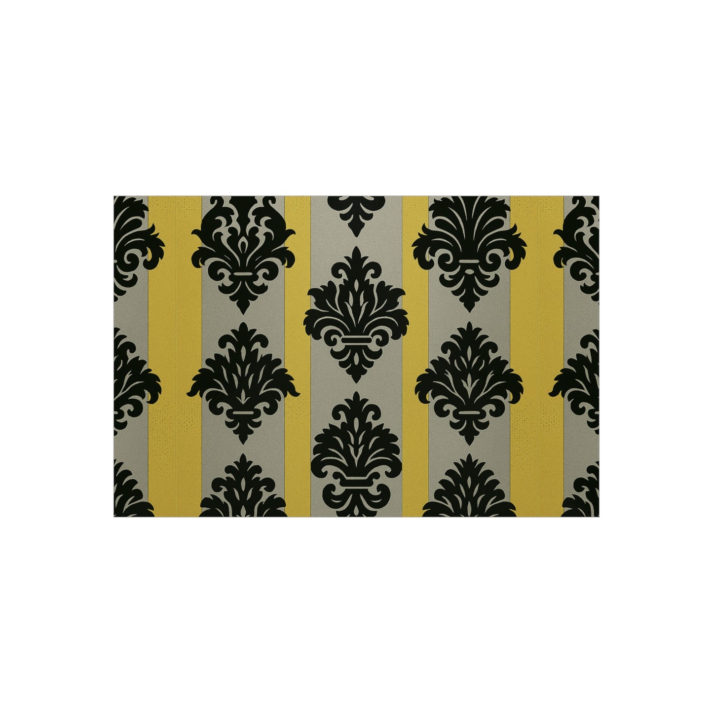 Stylish Foam Board, Elegant Decor Display, Home Office Organization, Craft Projects, Wedding Decor - Silver & Gold Striped Black Baroque