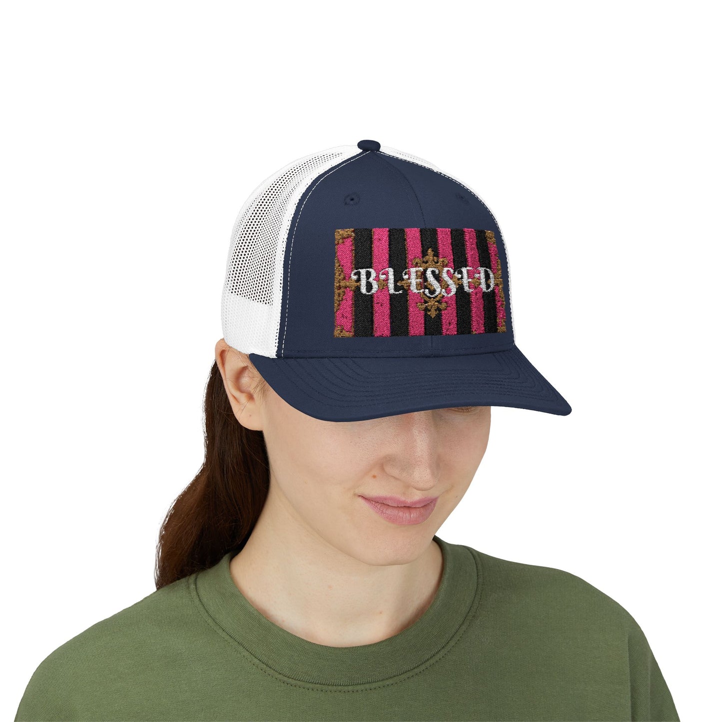 Blessed Snapback Trucker Cap, Inspirational Hat, Casual Headwear, Faith-Based Gift, Trendy Accessory, Ideal for Daily Wear