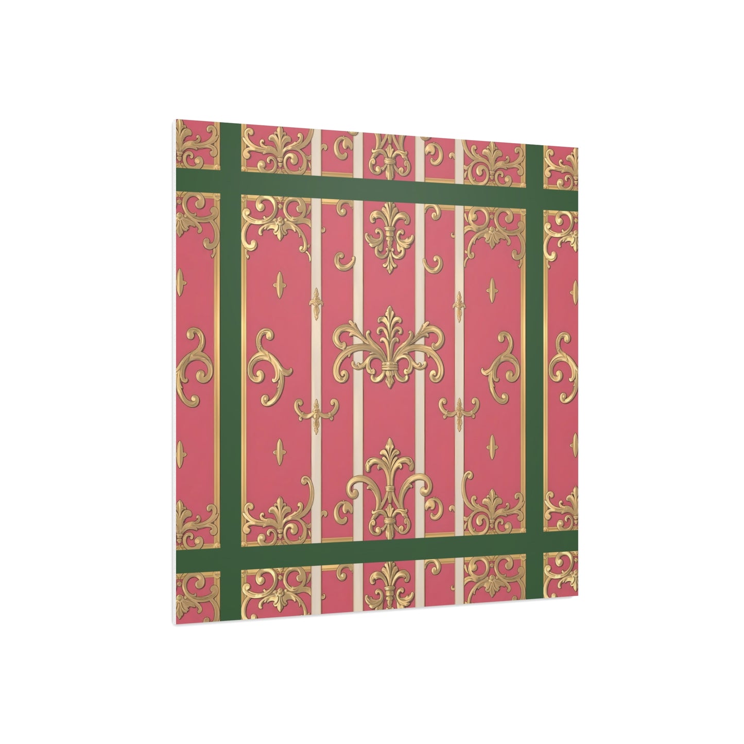 Elegant Green Border Pink & Gold Foam Board Decor - Party Backdrop, Art Display, Home Decor, Event Decoration, Wall Art
