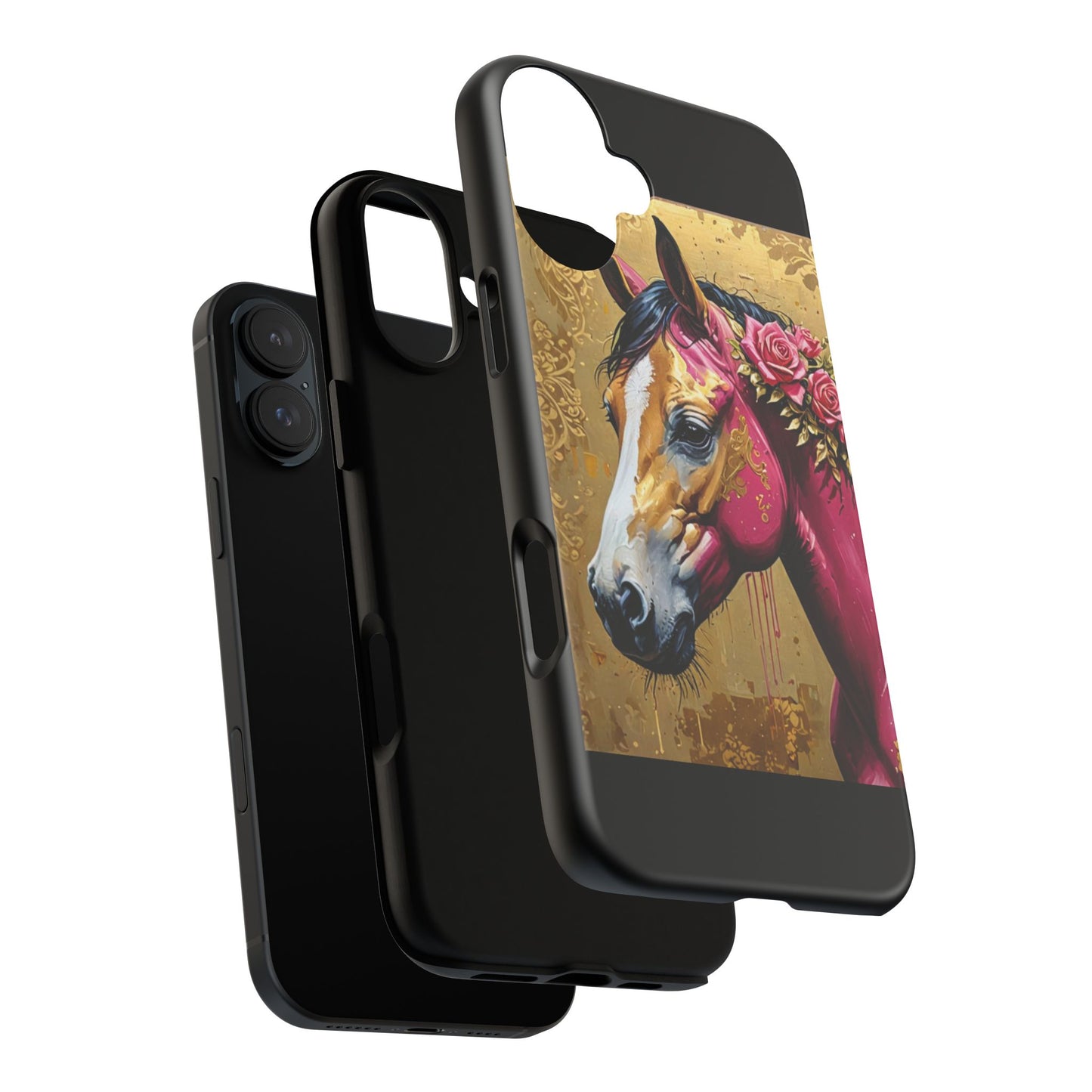Phone Case - Elegant Horse Damask Design