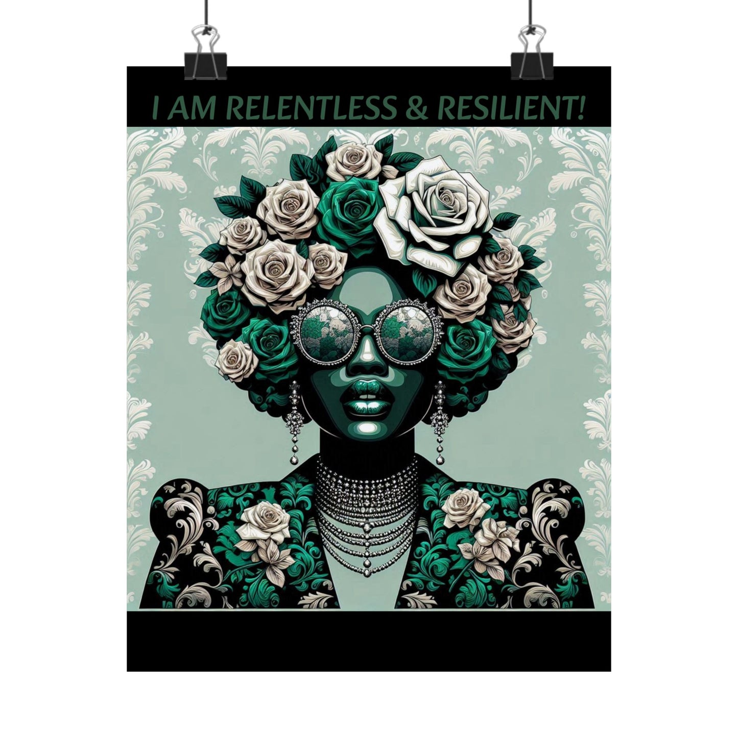 Vertical Poster - 'I AM RELENTLESS & RESILIENT'