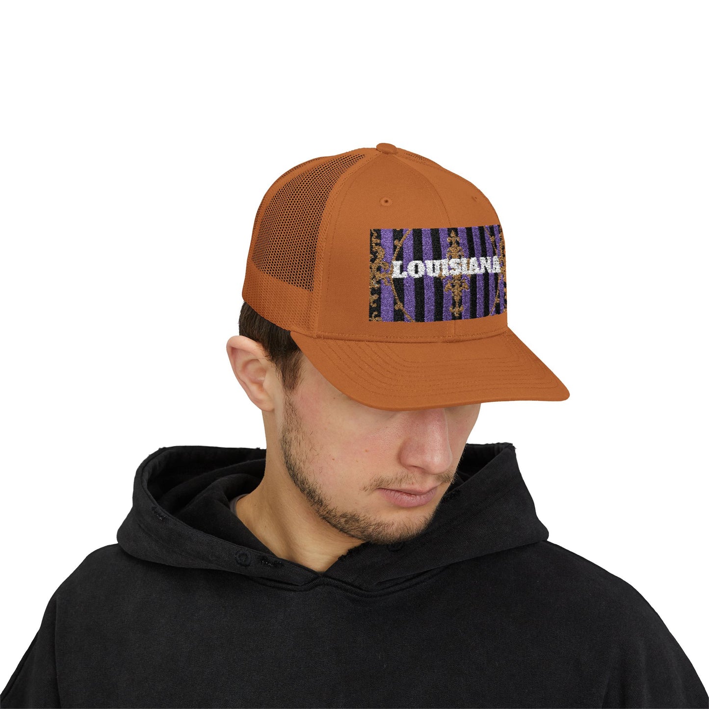 Louisiana Pride Snapback Trucker Cap | Festival Hat, Outdoor Accessory, Summer Style, Unique Gift for Travelers, Sports Enthusiasts