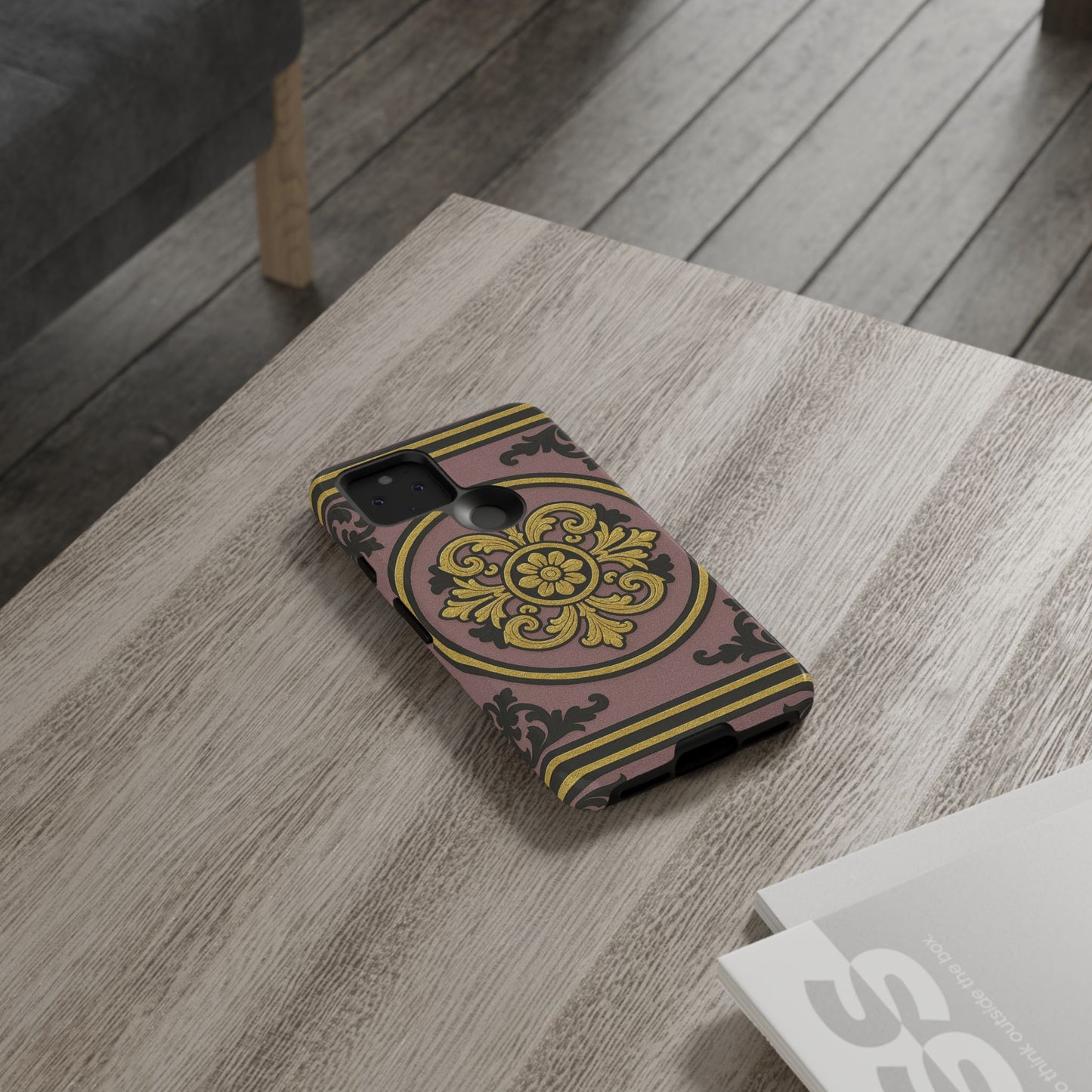 Gilded Mauve With Gold-Black Baroque Tough Cases