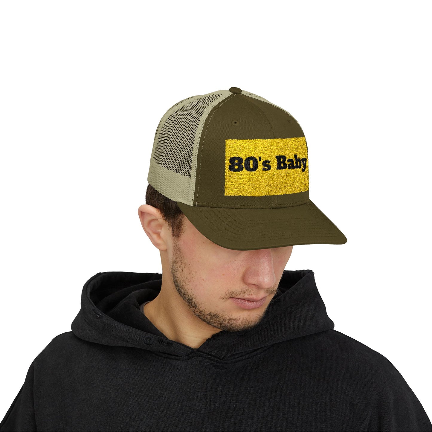 80's Baby Gold Snapback Trucker Cap - Retro Style Hat, Vintage Cap, Perfect for 80's Themed Parties, Gifts for Nostalgic Friends, Summer Fun