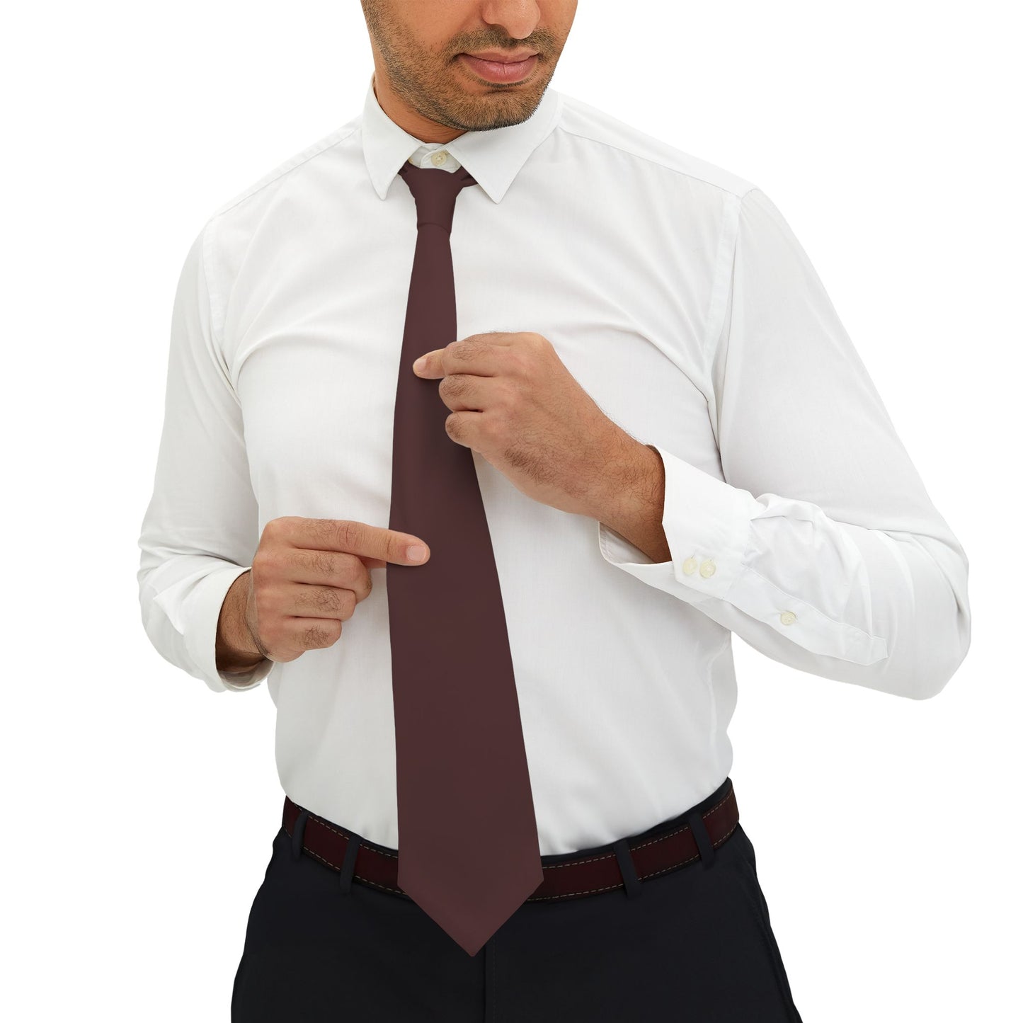 Elegant Brown Merlot Necktie for Formal Occasions, Wedding Tie, Business Attire, Gift for Him, Stylish Accessory