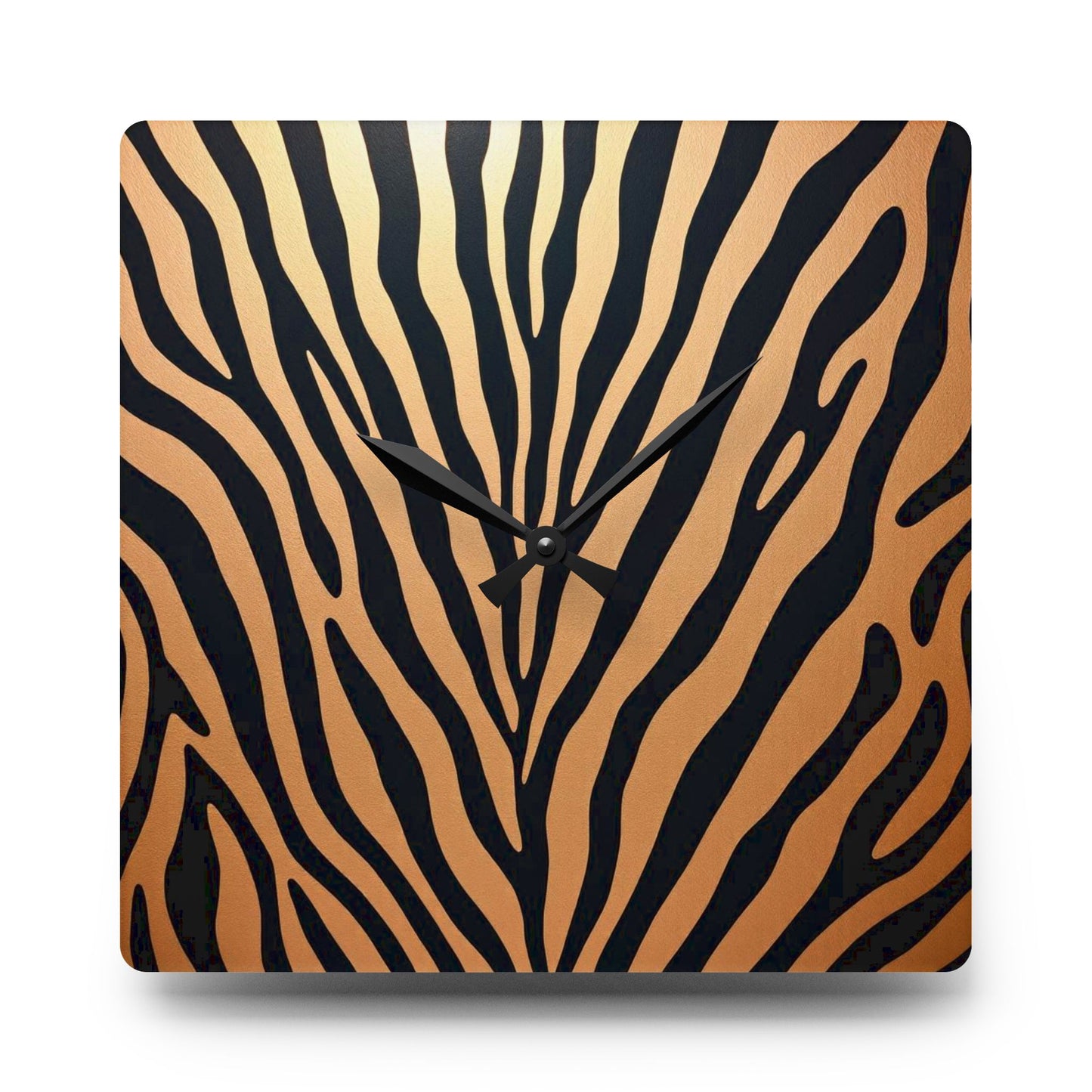 Stylish Zebra Print Acrylic Wall Clock - Modern Home Decor Accent