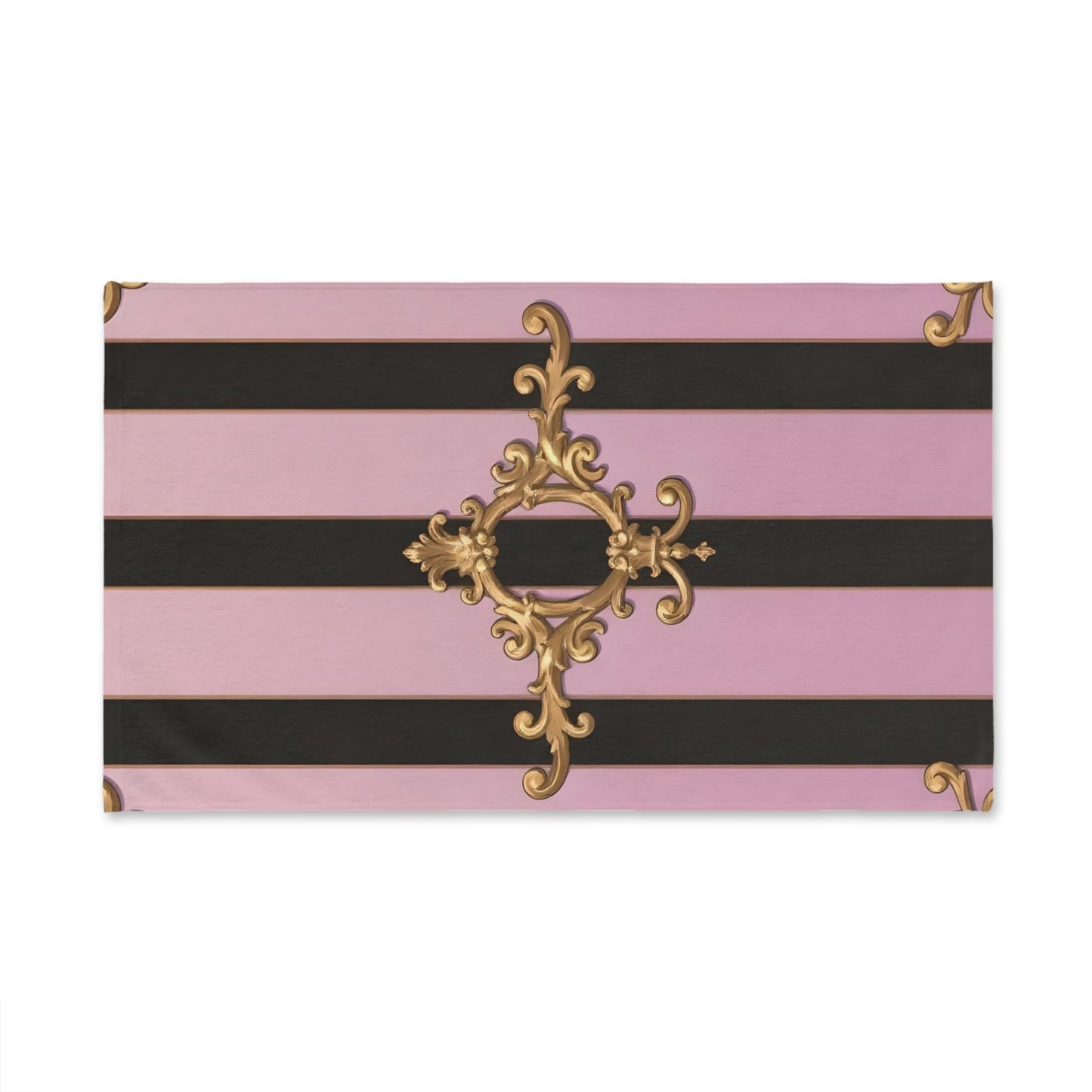 Chic Lavender Striped Baroque Hand Towel, Elegant Kitchen Decor, Luxurious Bath Accessory, Gift for Her