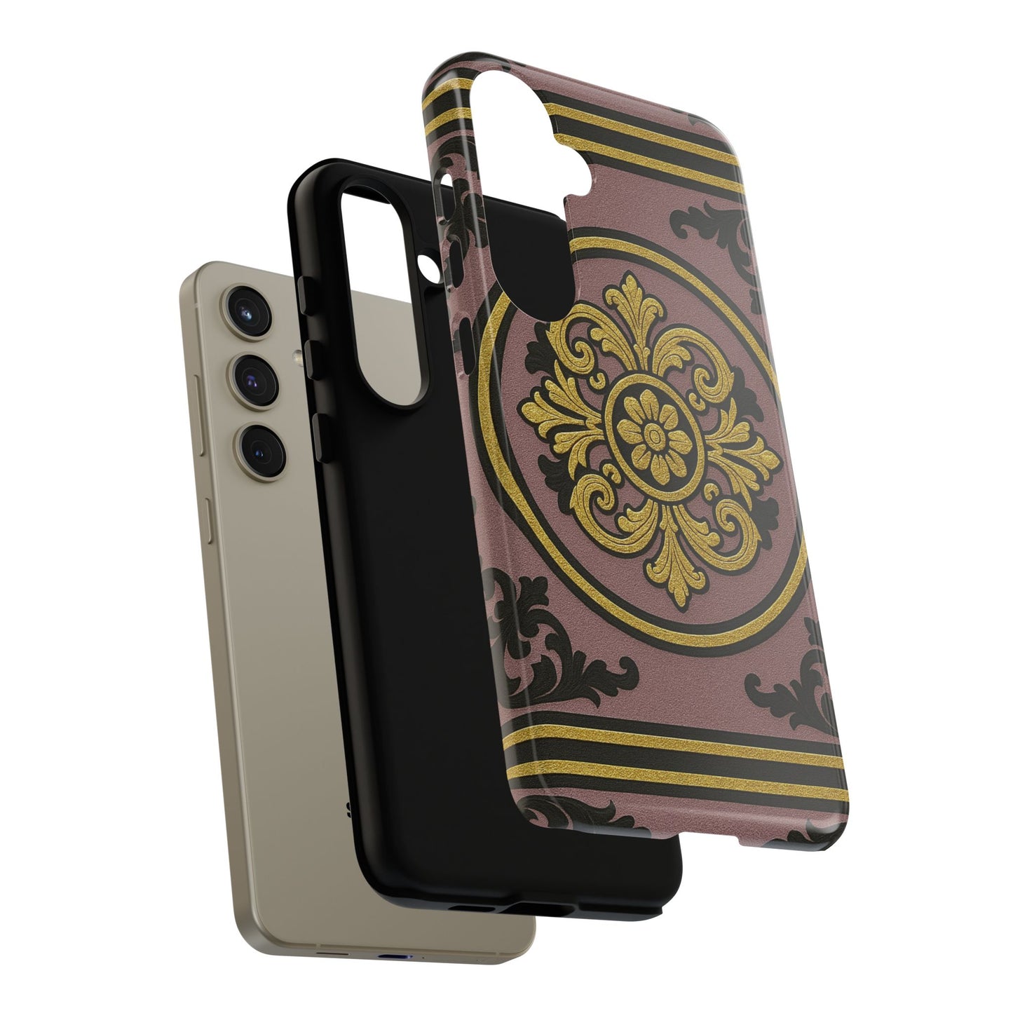 Gilded Mauve With Gold-Black Baroque Tough Cases