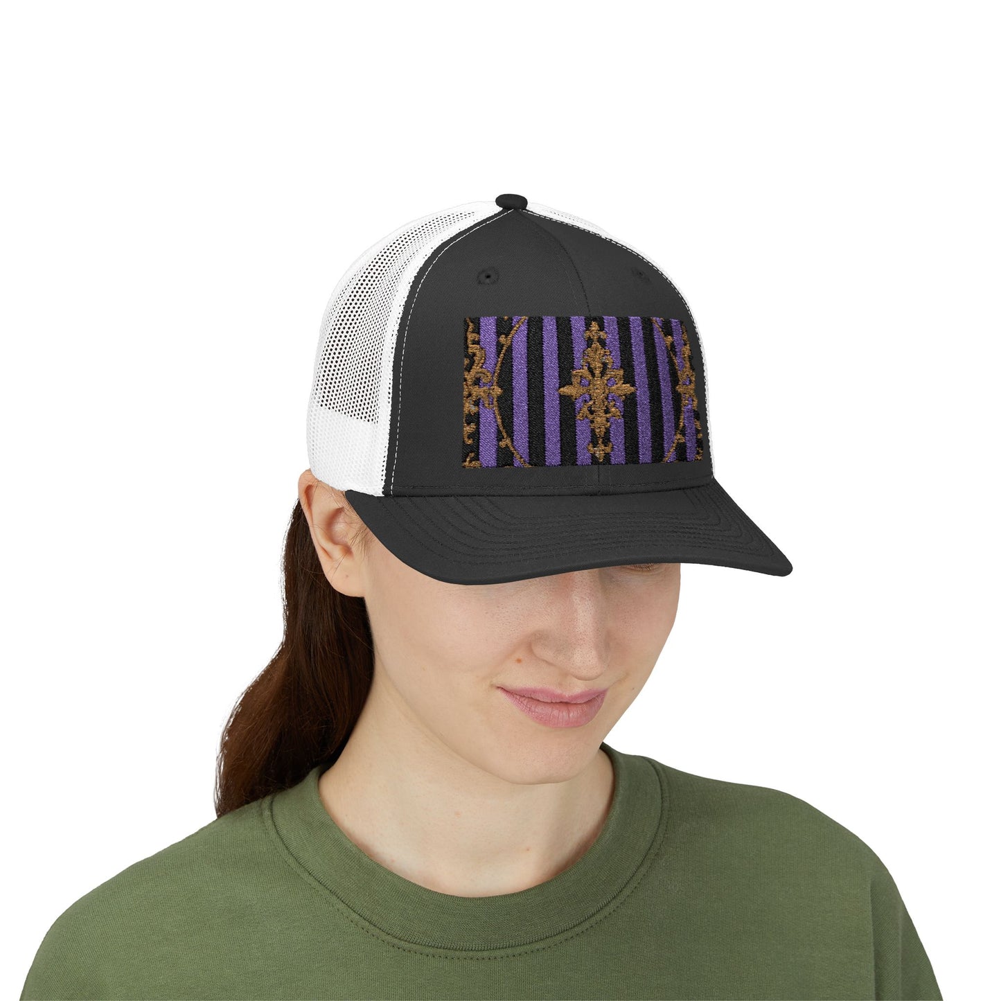 Stylish Baroque Vintage-Inspired Snapback Trucker Cap, Hipster Cap, Festival Headwear, Unique Gift for Fashion Lovers
