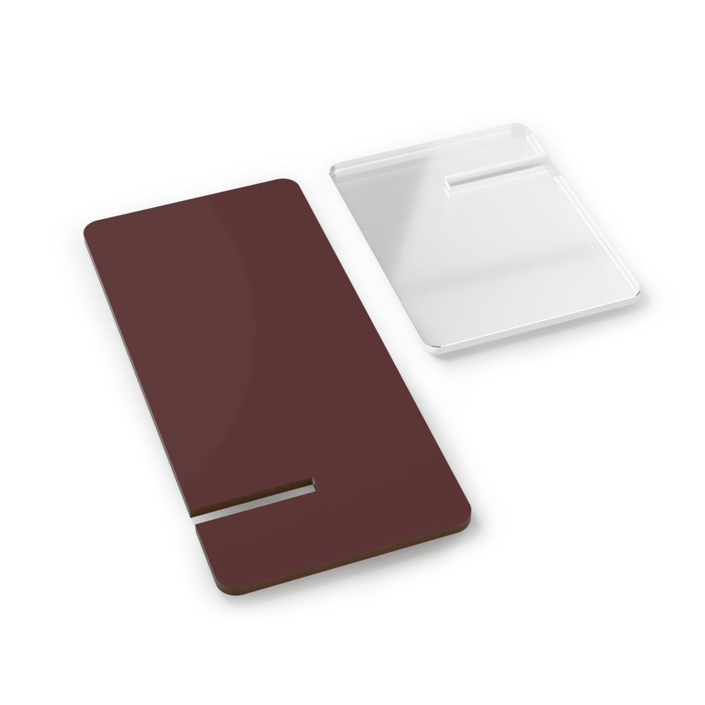 Stylish Brown Merlot Phone Stand, Elegant Mobile Display Holder, Desk Organizer, Gift for Tech Lovers, Home Office Decor