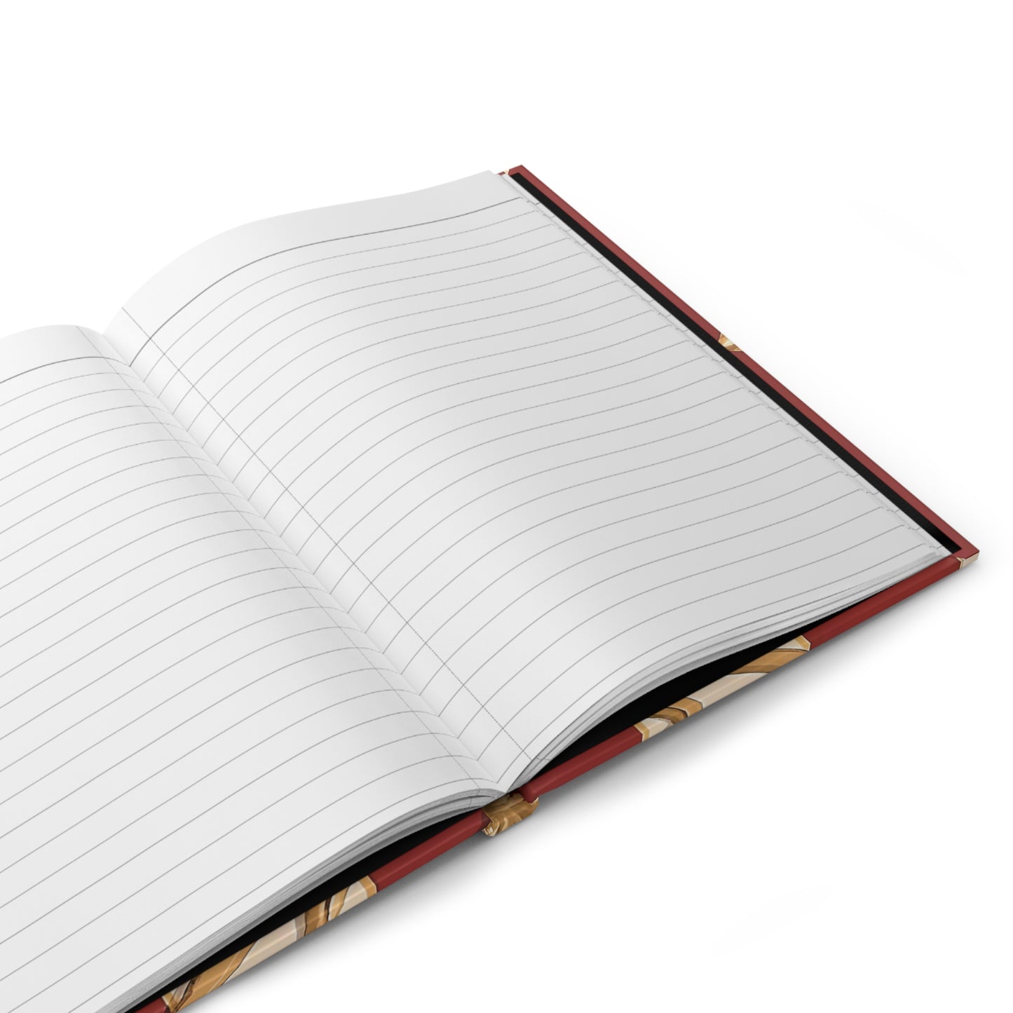 Elegant Ornate Hardcover Journal - Perfect for Writing & Journaling - Alabaster & Dusk Orange Striped Baroque