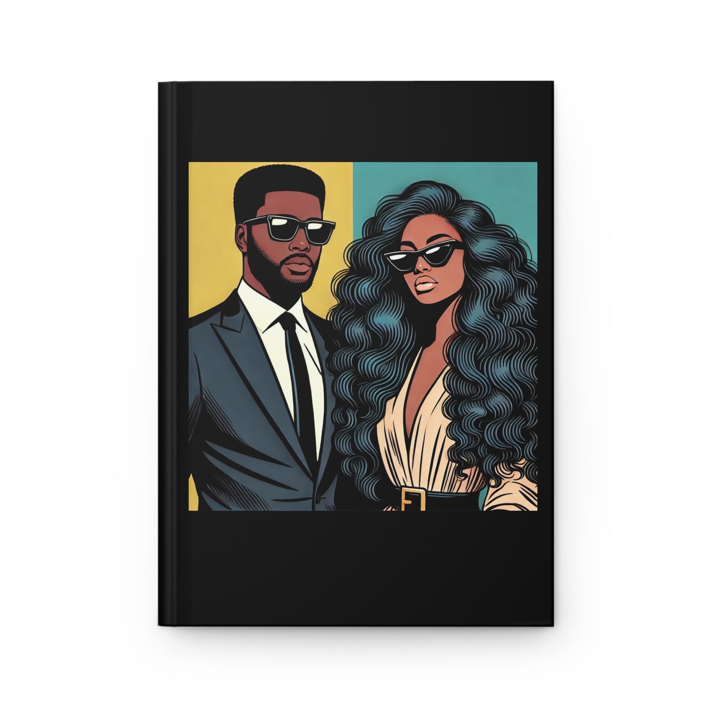 Elegant Floral Hardcover Journal - Stylish Writing Notebook - Elegant Couple Design
