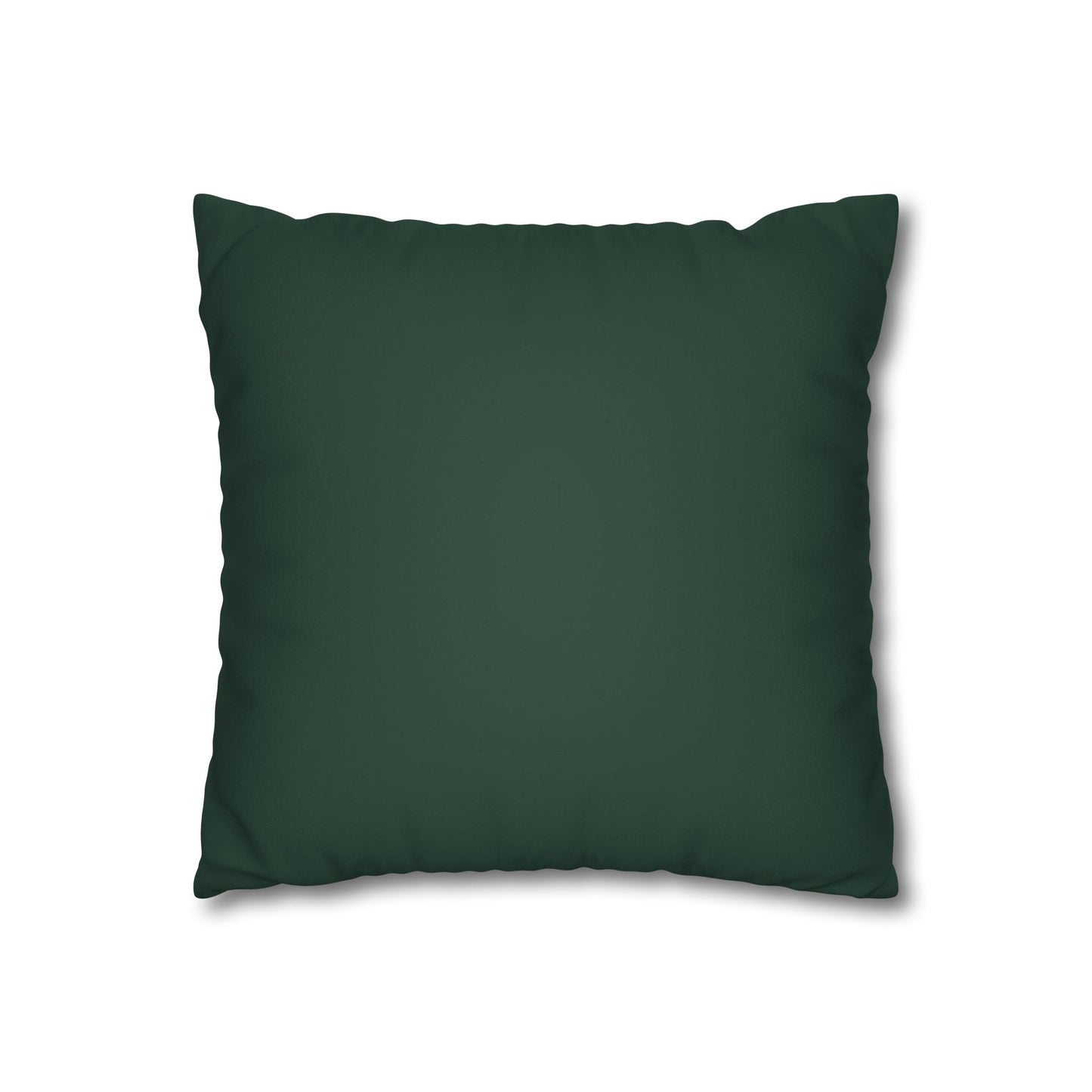 Stylish Midnight Green Faux Suede Square Pillowcase for Cozy Home Decor, Decorative Cushion Cover, Modern Accent Pillow, Indoor Throw Pillows