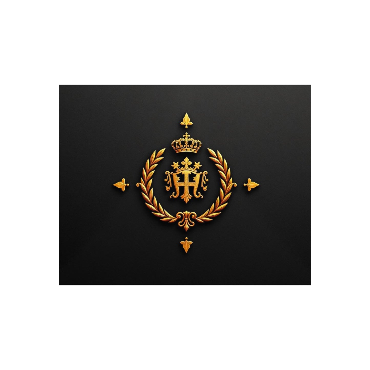 Elegant Foam Board Wall Art, Luxury Home Decor, Royal Crest Display, Office Decoration, Unique Gift Idea, Modern Wall Decor - Gold Crest
