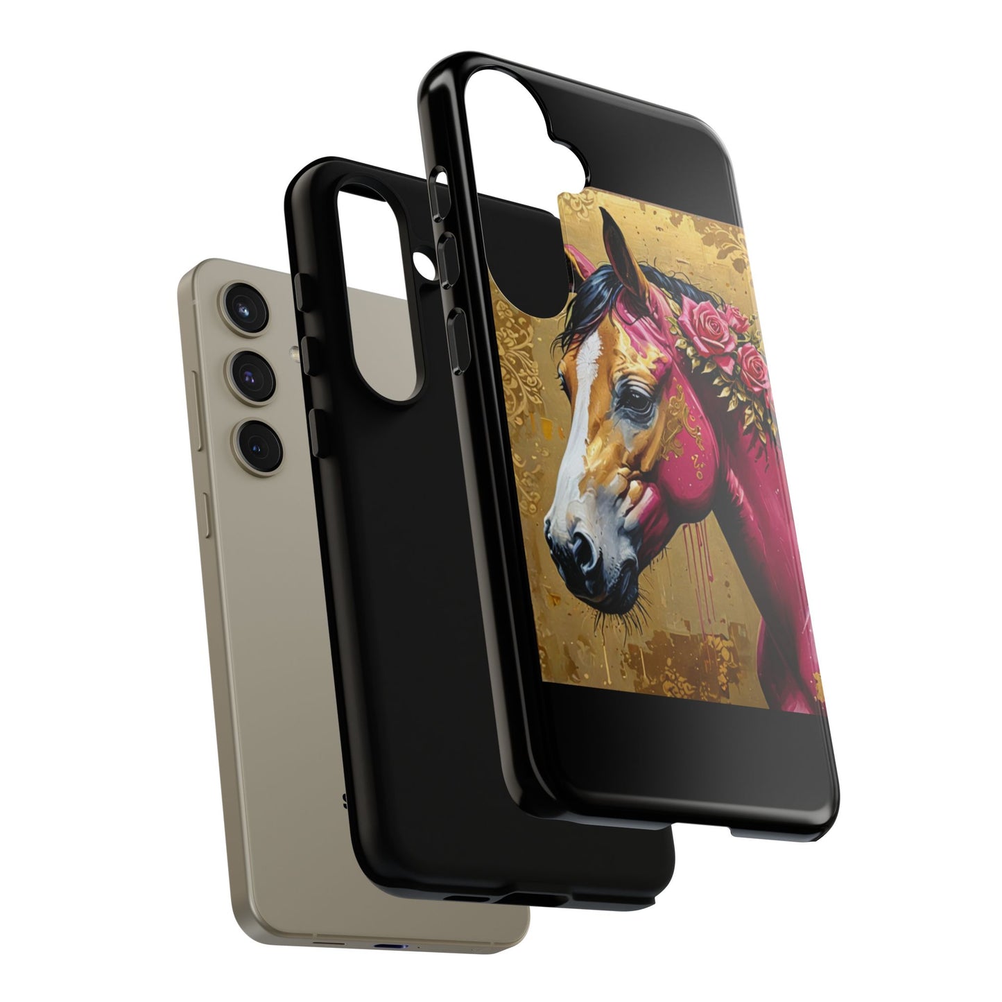Phone Case - Elegant Horse Damask Design