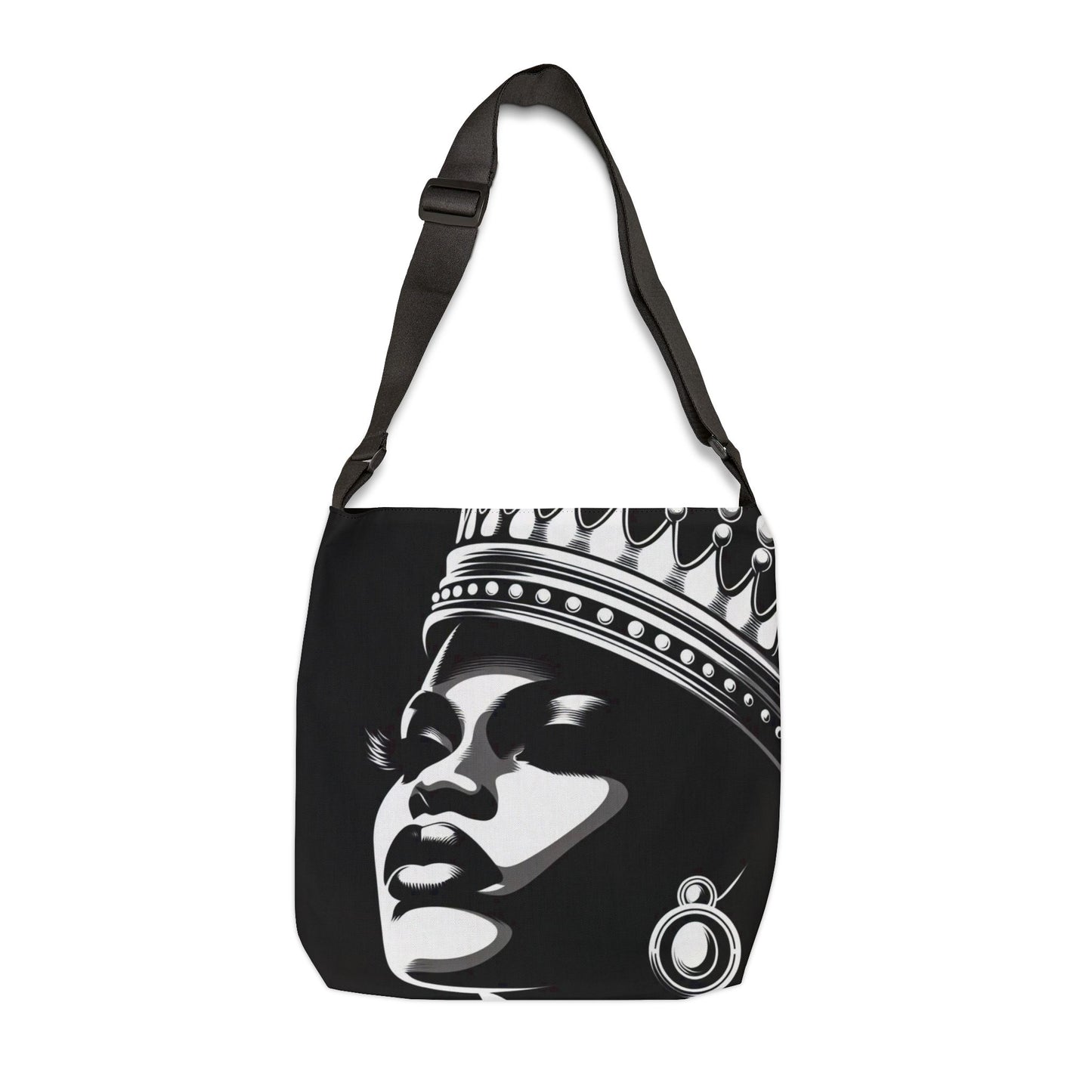 Regal Queen Adjustable Tote Bag, Stylish Tote, Unique Handbag, Everyday Carry, Gift for Her, Fashion Accessory