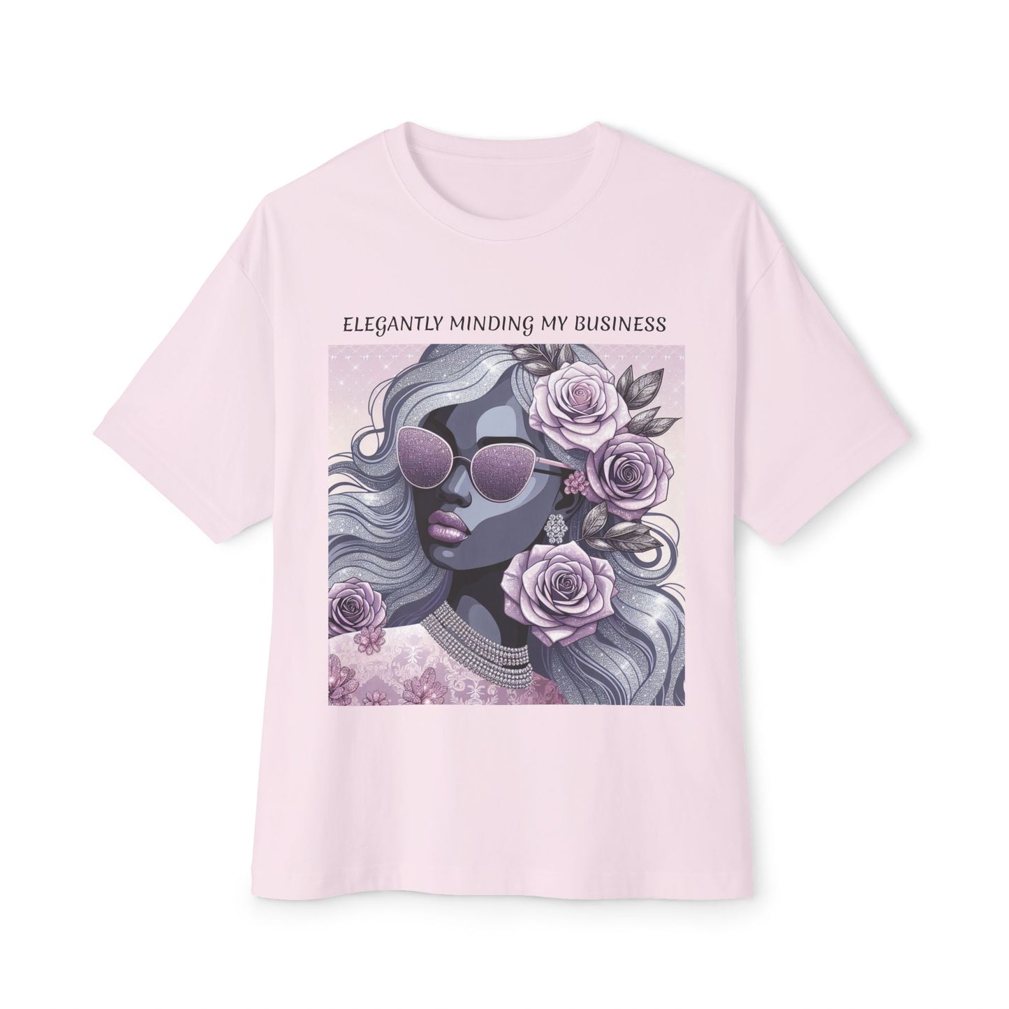 Elegantly Minding My Business Oversized Boxy Tee