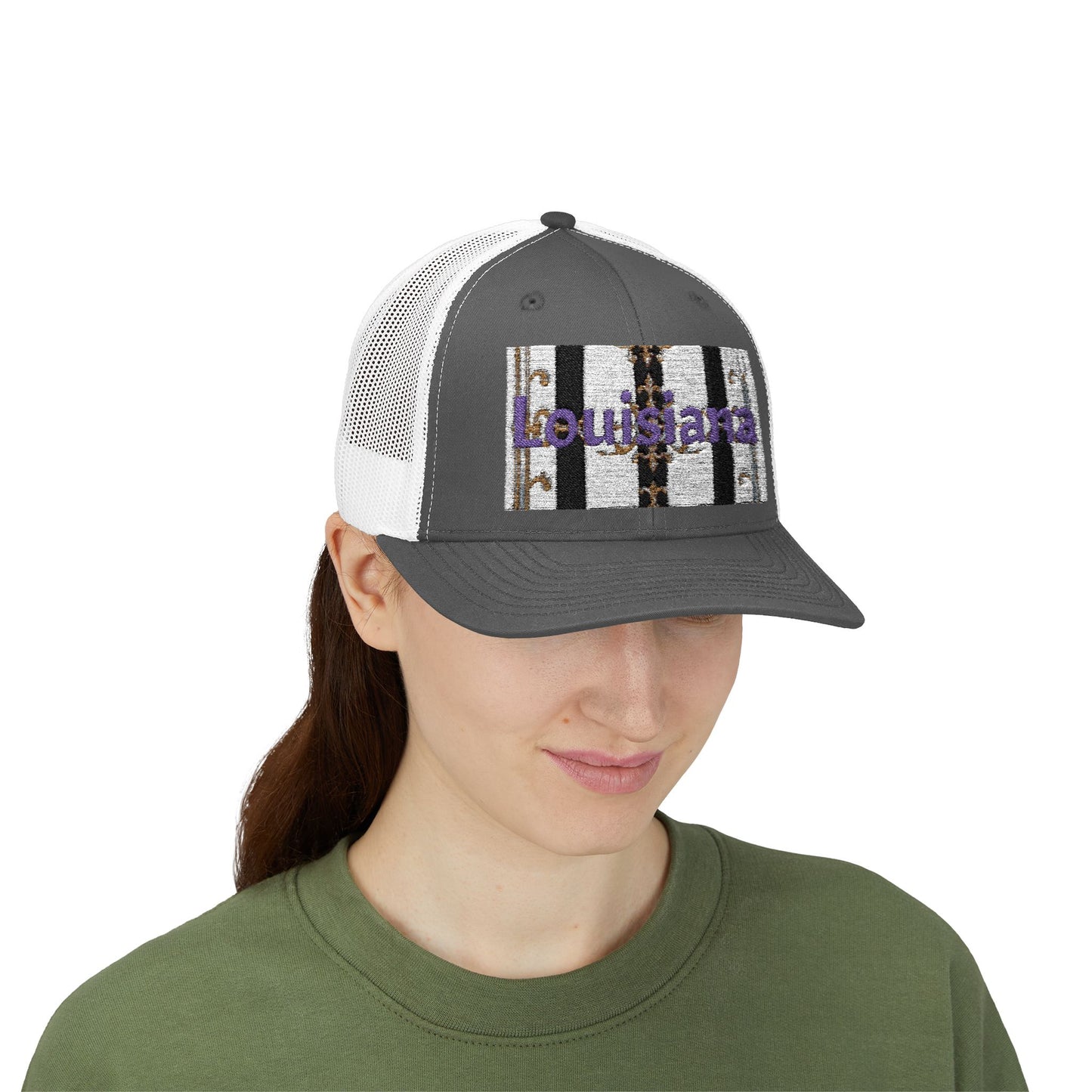 Stylish Louisiana Snapback Trucker Cap for Trendy Outfits, Perfect for Gifts, Outdoor Events, Summer Festivals, Casual Wear