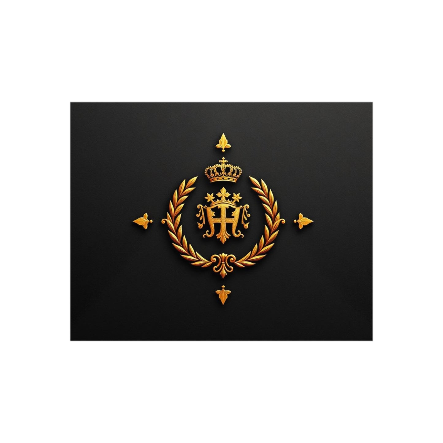 Elegant Foam Board Wall Art, Luxury Home Decor, Royal Crest Display, Office Decoration, Unique Gift Idea, Modern Wall Decor - Gold Crest