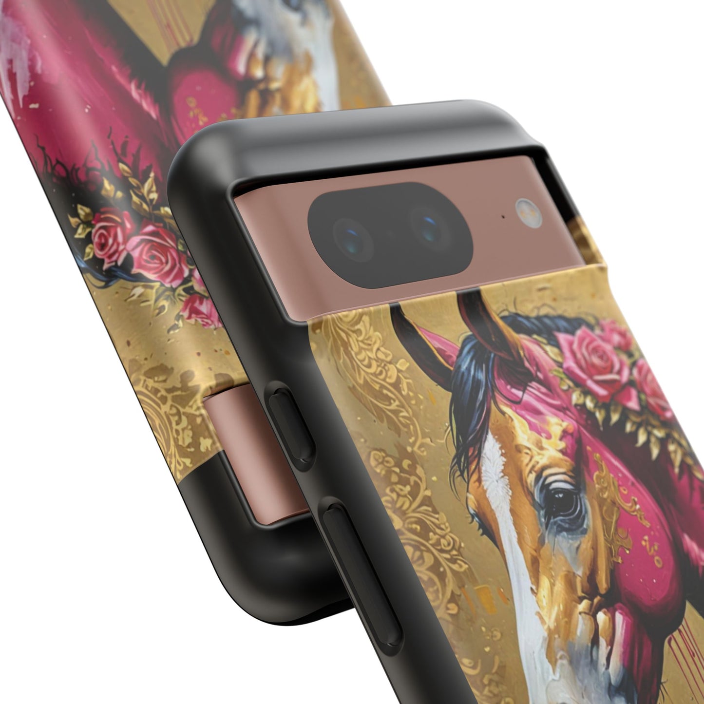 Phone Case - Elegant Horse Damask Design