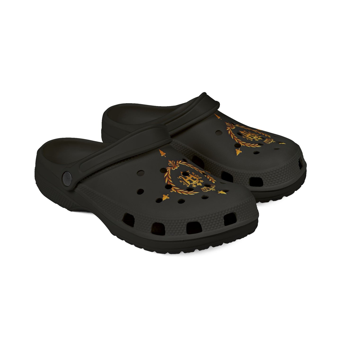 Stylish EVA Foam Rubber Clogs - Trendy Comfort Footwear, Garden Shoes, Pool Slides, Fashionable Slippers, Unique Casual Wear - Gold Crest