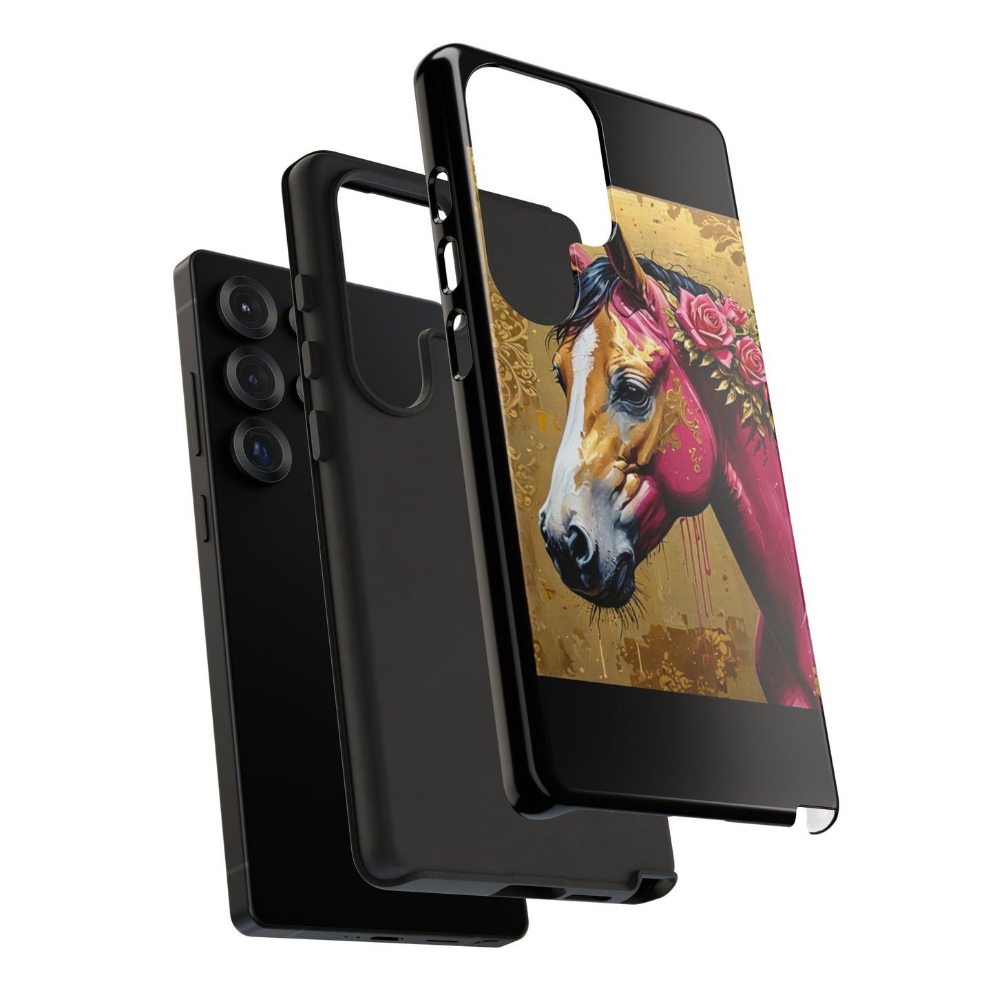 Phone Case - Elegant Horse Damask Design