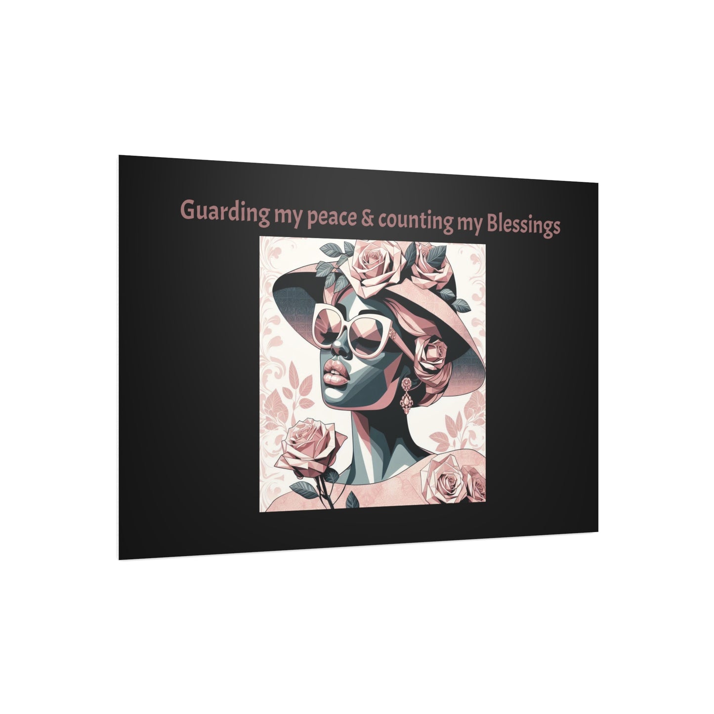 Chic Foam Board Wall Art featuring 'Guarding my peace & counting my Blessings' - Inspirational Home Decor, Gift for Her, Gallery Wall Art