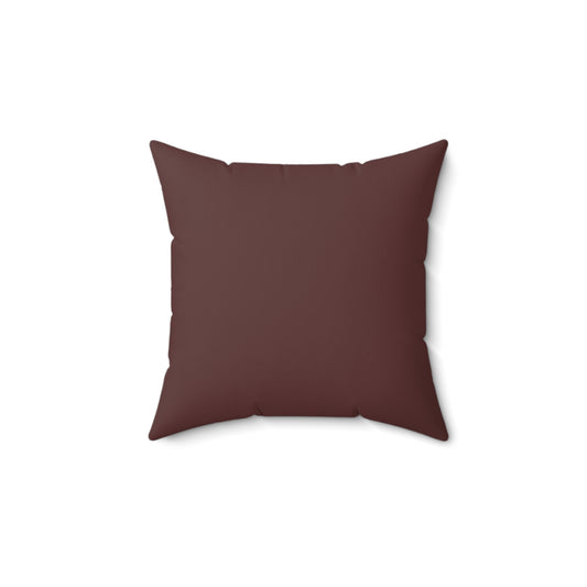 Brown Merlot Luxurious Faux Suede Square Pillow, Cozy Home Decor, Decorative Cushion, Stylish Throw Pillow, Gift for Homeowners, Relaxing Vibes