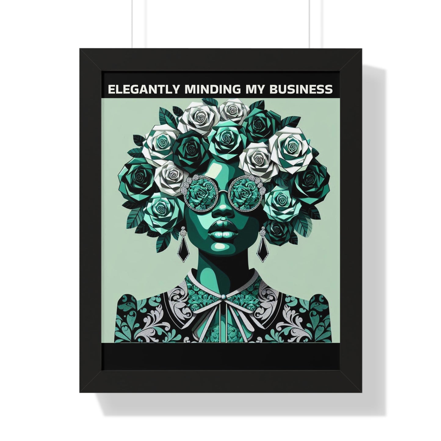 Vertical Poster - 'ELEGANTLY MINDING MY BUSINESS' Wall Art