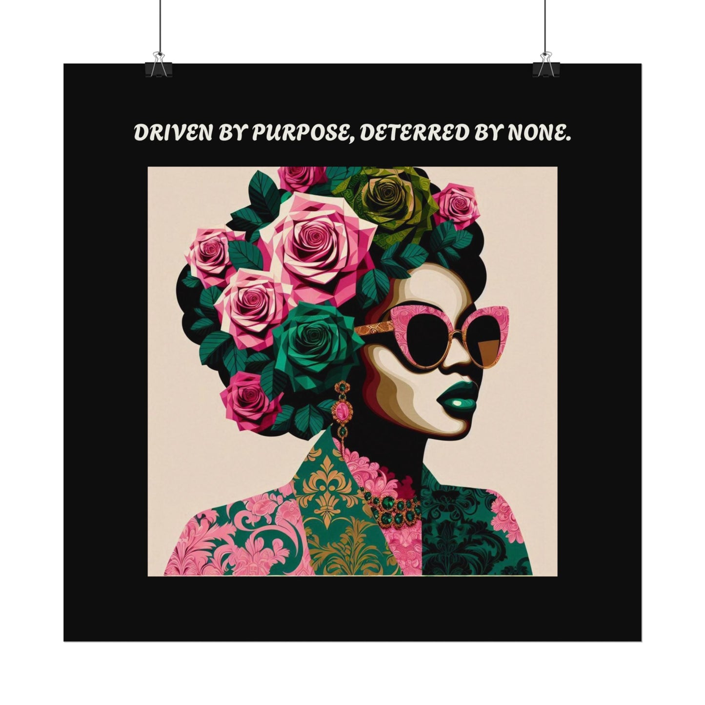 Empowering  Wall Art - 'Driven by Purpose, Deterred by None'