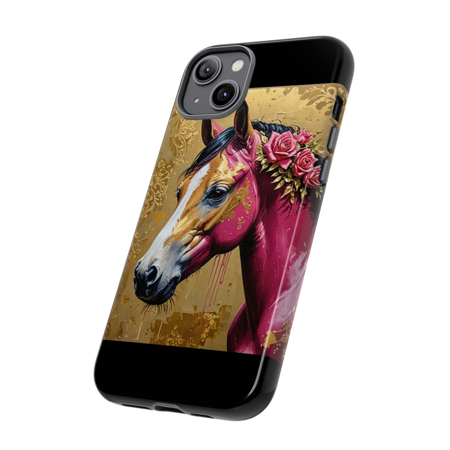Phone Case - Elegant Horse Damask Design