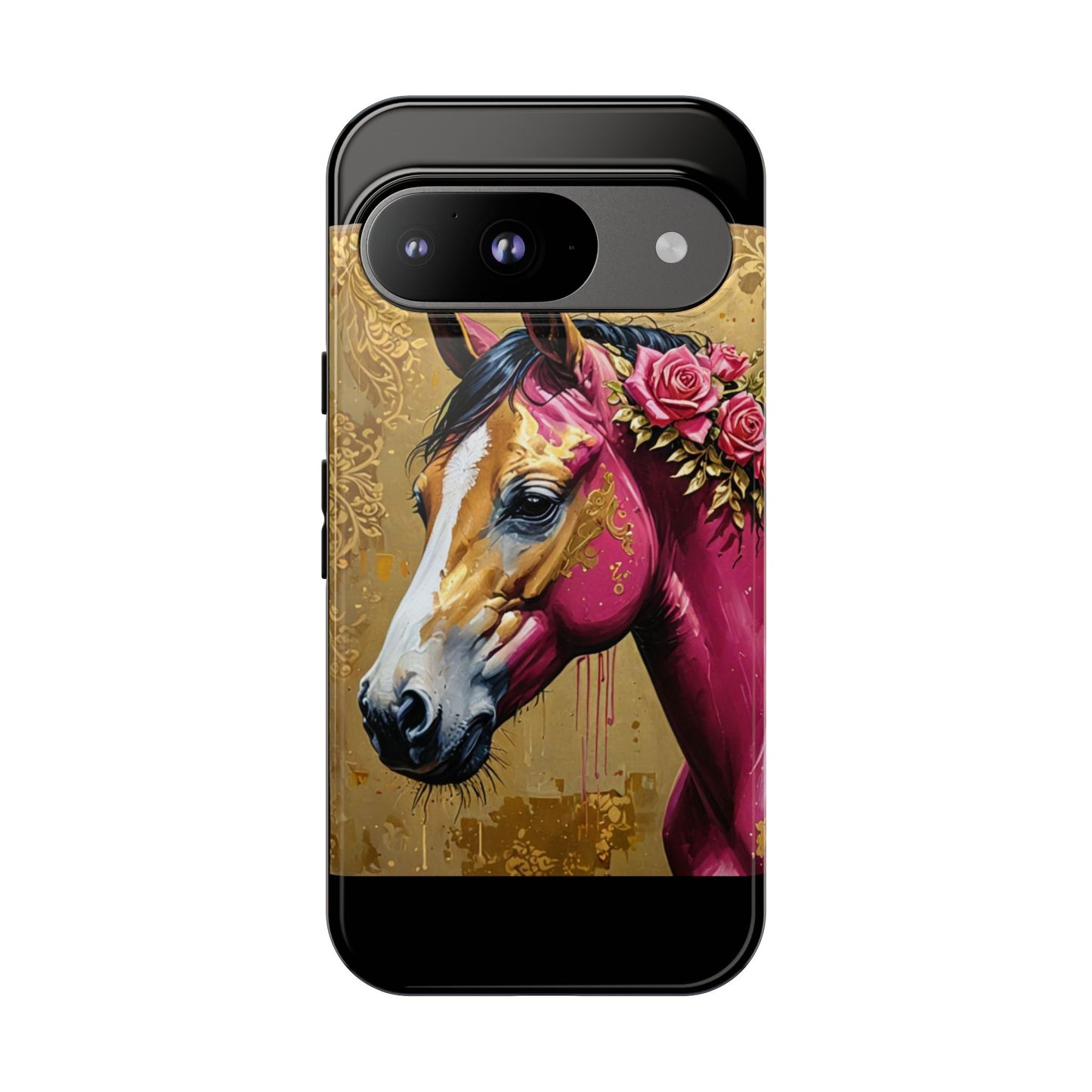 Phone Case - Elegant Horse Damask Design