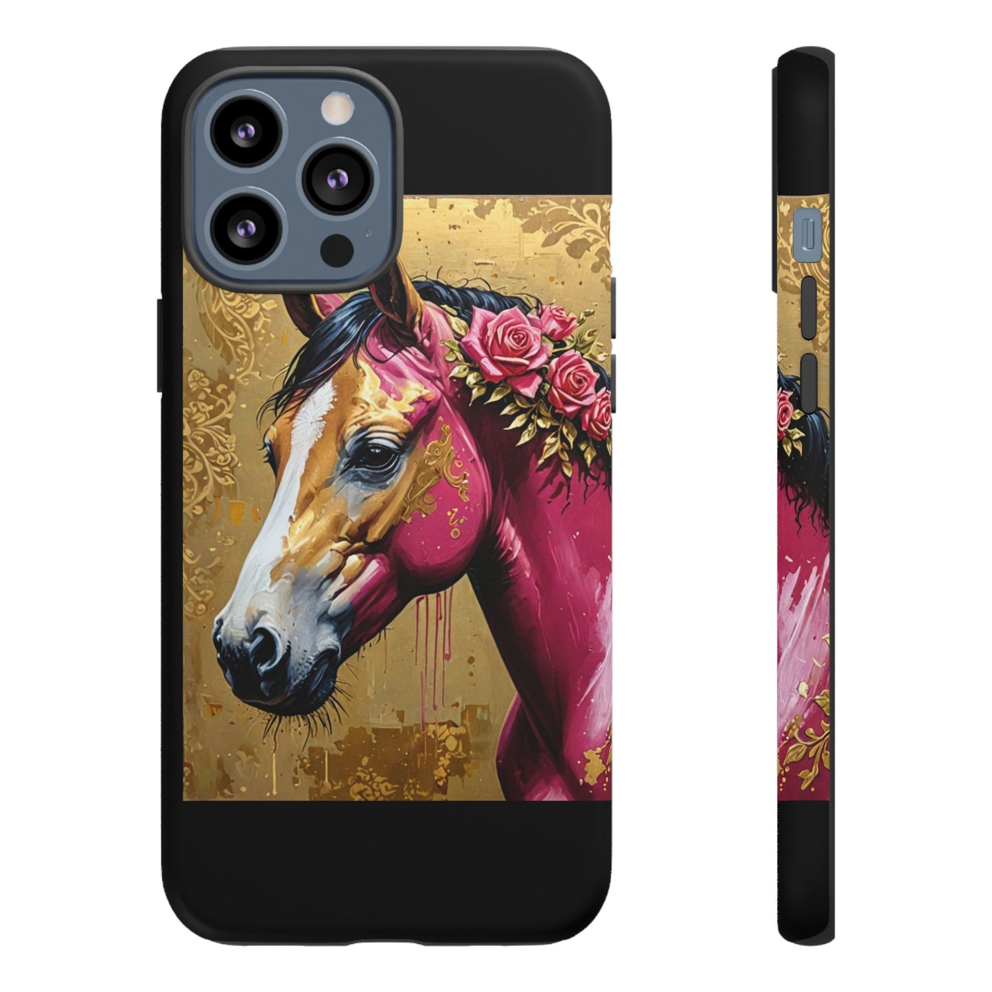 Phone Case - Elegant Horse Damask Design