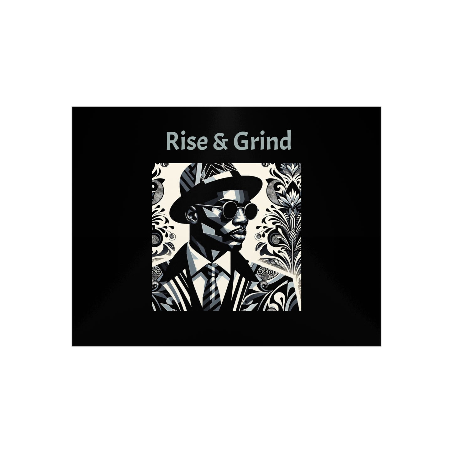 Stylish Wall Art Print, Motivational Home Decor, Office Inspiration, Gift for Entrepreneurs, Rise & Grind Artwork