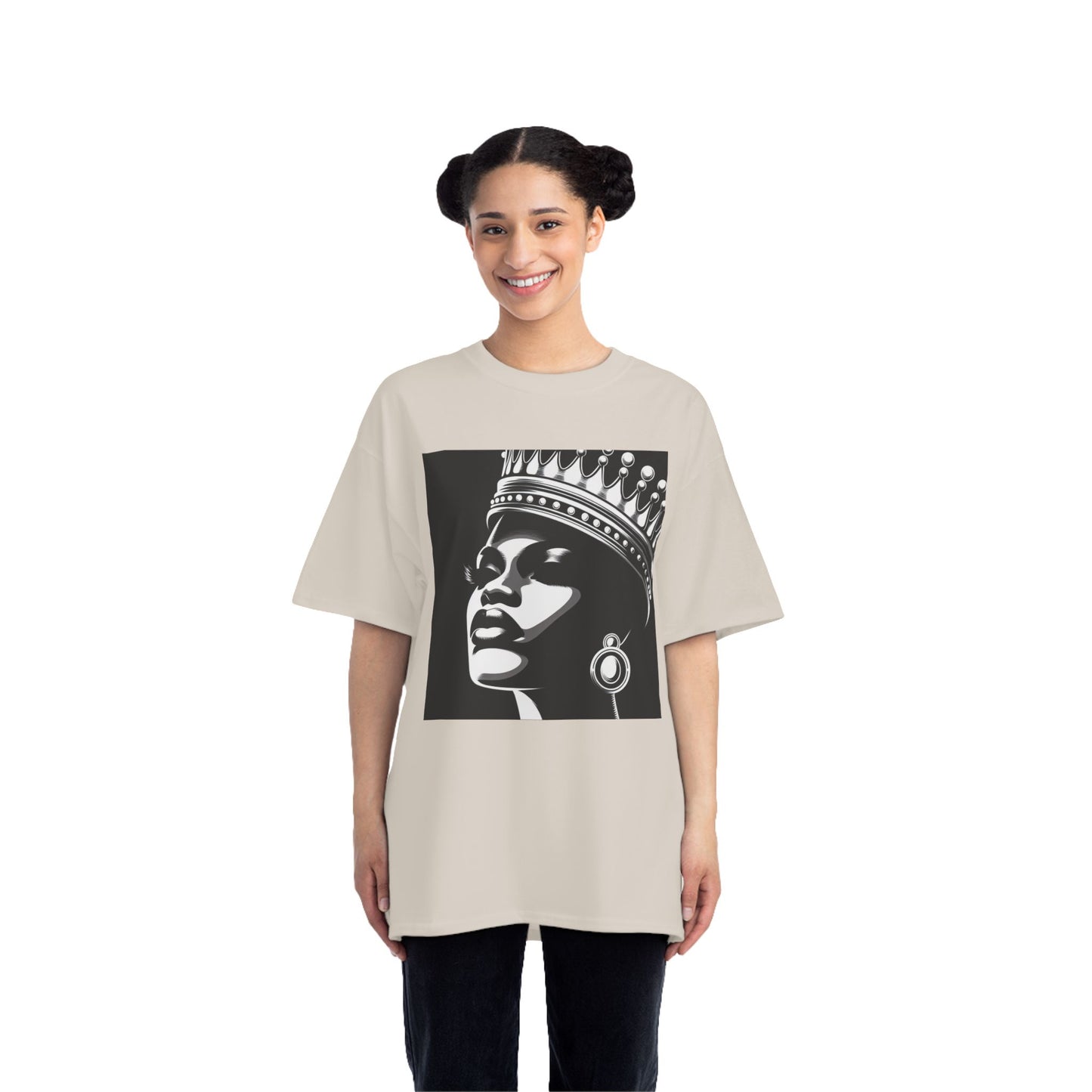 Crowned Beauty T-Shirt, Unisex, Short-Sleeve Tee, Graphic Art Shirt, Queen Vibes Apparel, Unique Gift for Women, Fashion Statement Top
